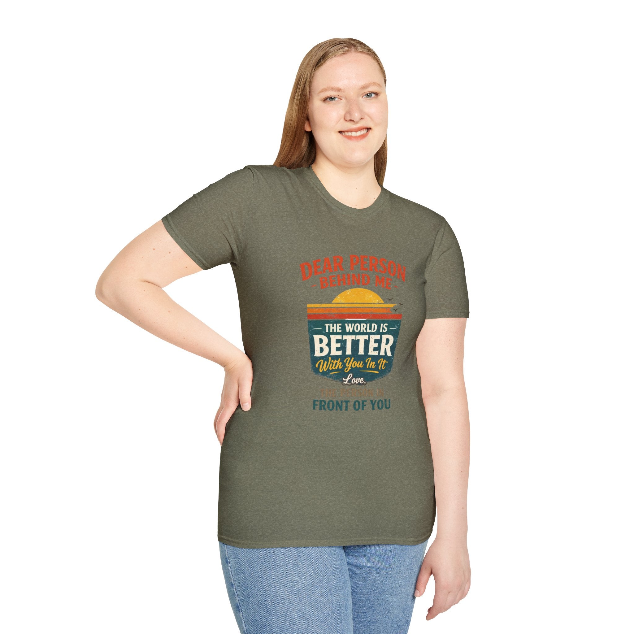Inspirational Quote T-Shirt — "The World Is Better With You In It" - Creations by Chris and Carlos