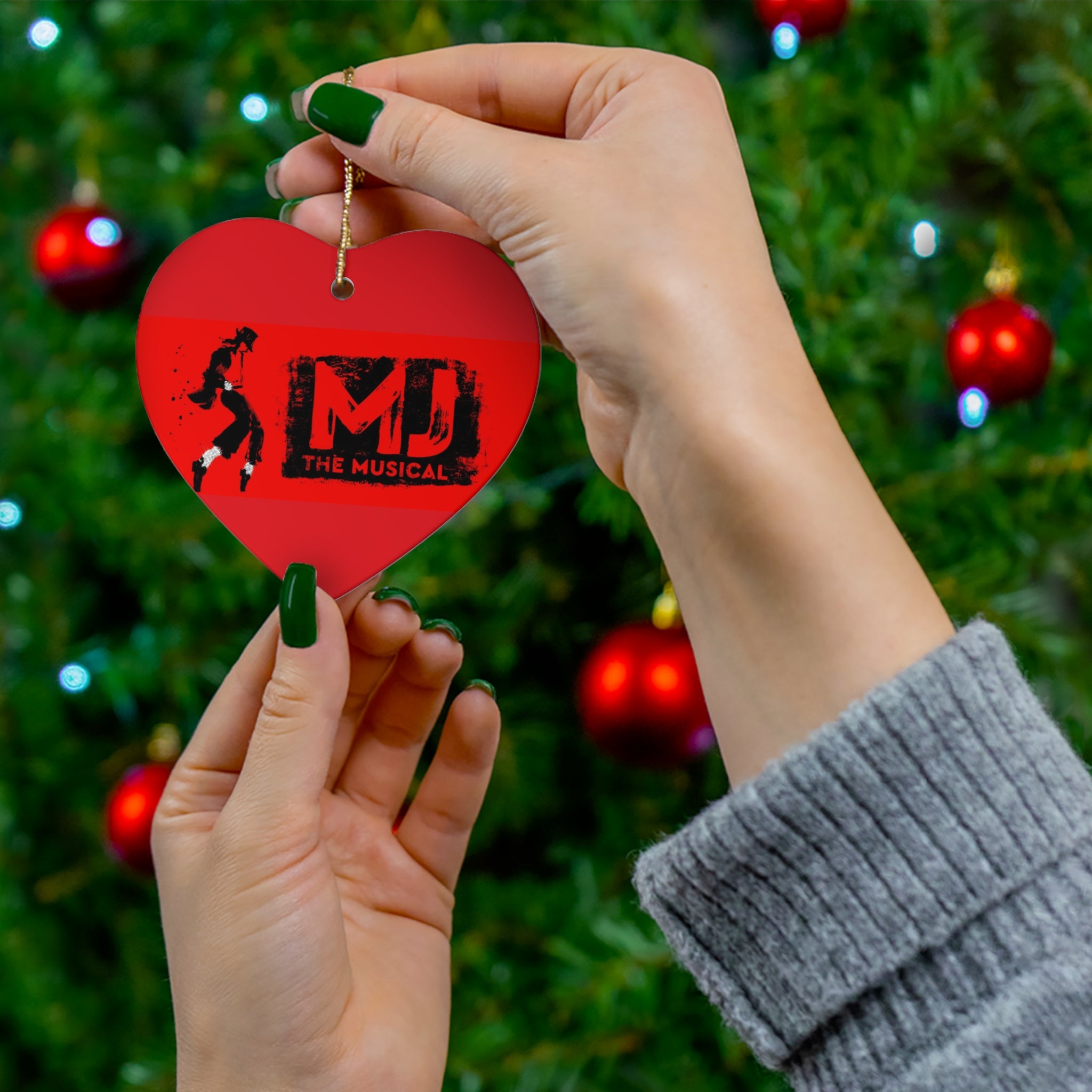 MJ The Musical- Ceramic Ornament, 4 Shapes - Creations by Chris and Carlos