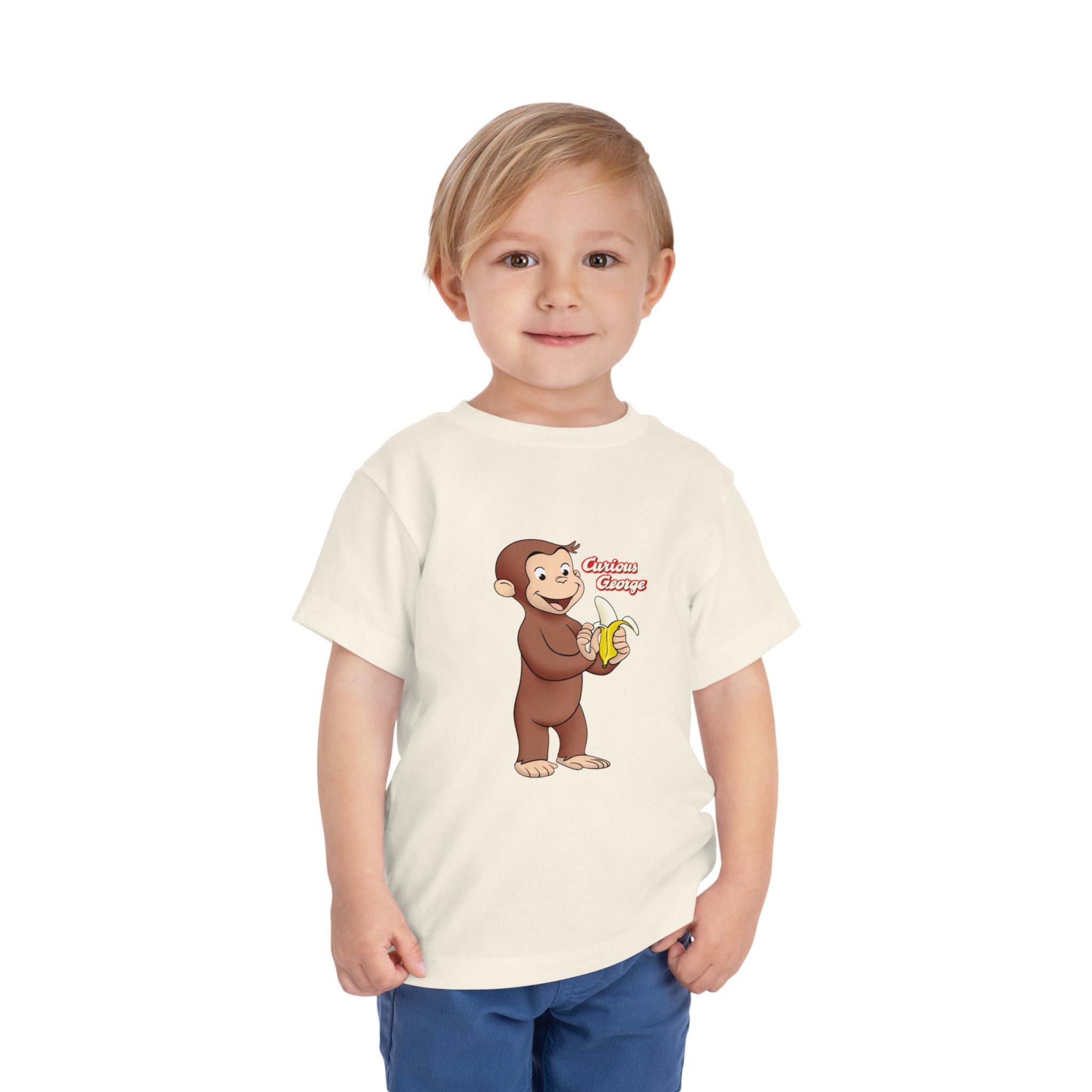 Curious Monkey Toddler Tee – Cute Banana Cartoon Shirt - Creations by Chris and Carlos