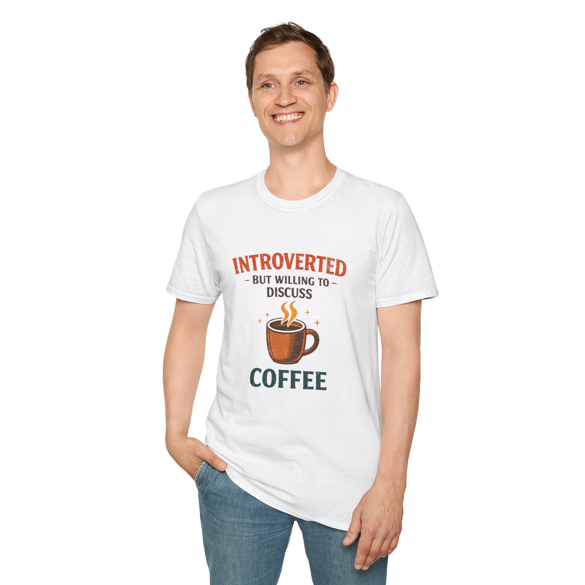 Introverted But Willing to Discuss Coffee T-Shirt - Creations by Chris and Carlos
