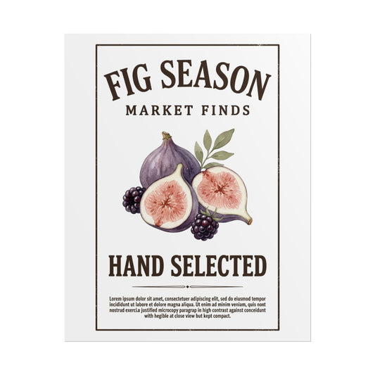 Fig Season Market Finds Poster — Hand Selected Botanical Wall Art - Creations by Chris and Carlos