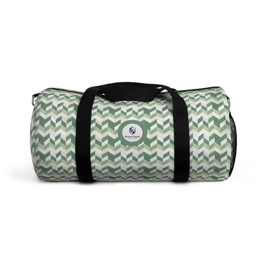 Prism Point Athletic Collection Chevron Sage Duffel Bag — Sage Geometric Travel Gym Bag - Creations by Chris and Carlos