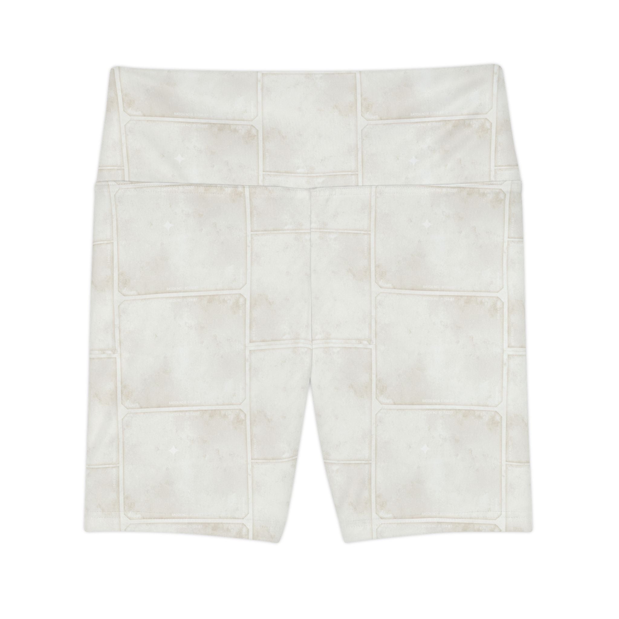 Women's Workout Shorts — Light Washed Patchwork Print AOP - Creations by Chris and Carlos
