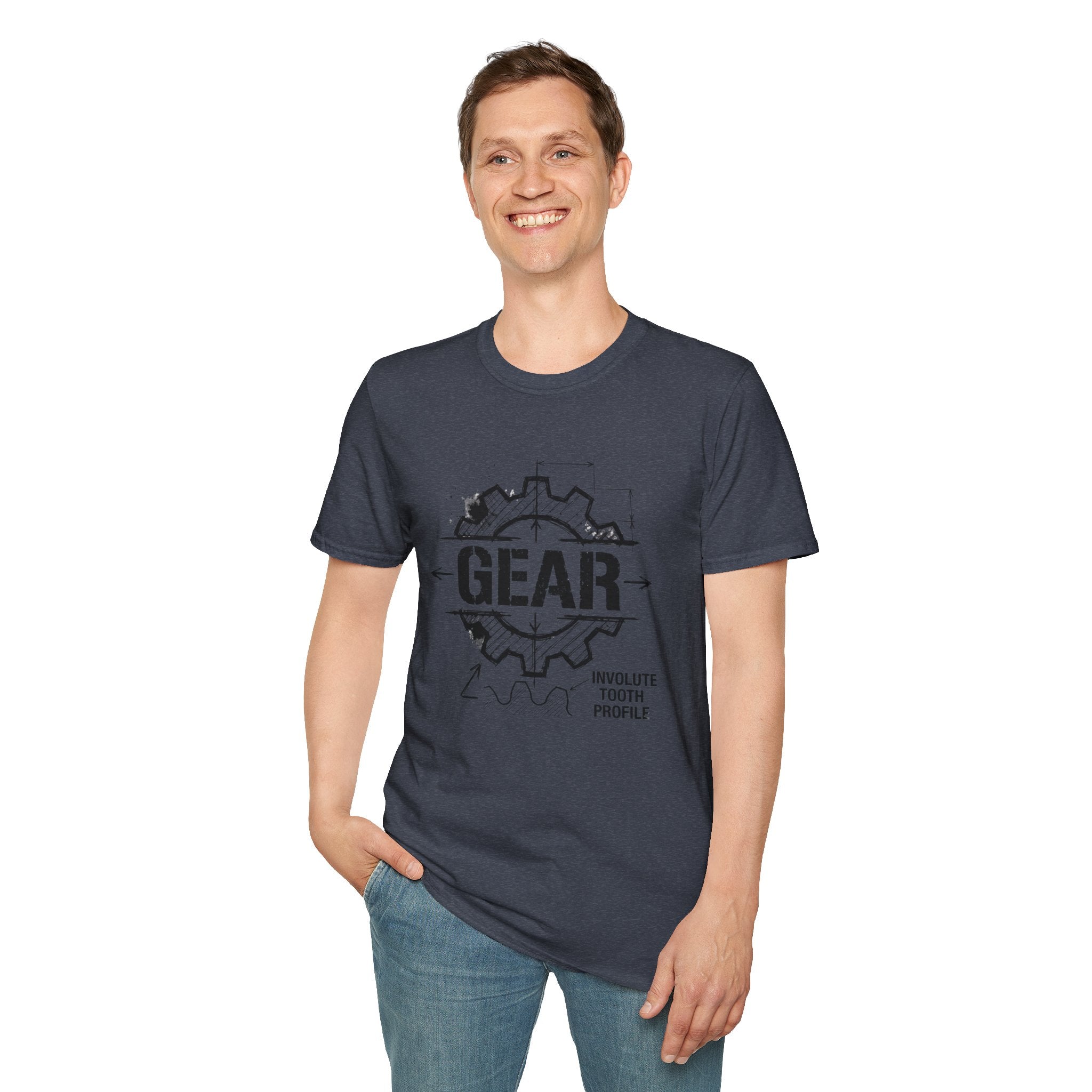 The Foundry Collective Gear Blueprint T-Shirt — Mechanical Engineering Sketch Tee - Creations by Chris and Carlos