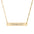 Engraved Horizontal Bar Necklace — "Graduation 2026" Personalized Pendant