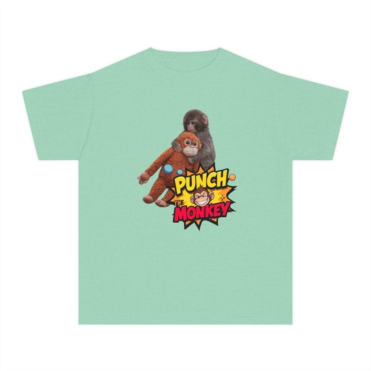 Punch Monkey Youth T‑Shirt — Cute Cartoon Monkey Graphic Tee for Kids - Creations by Chris and Carlos