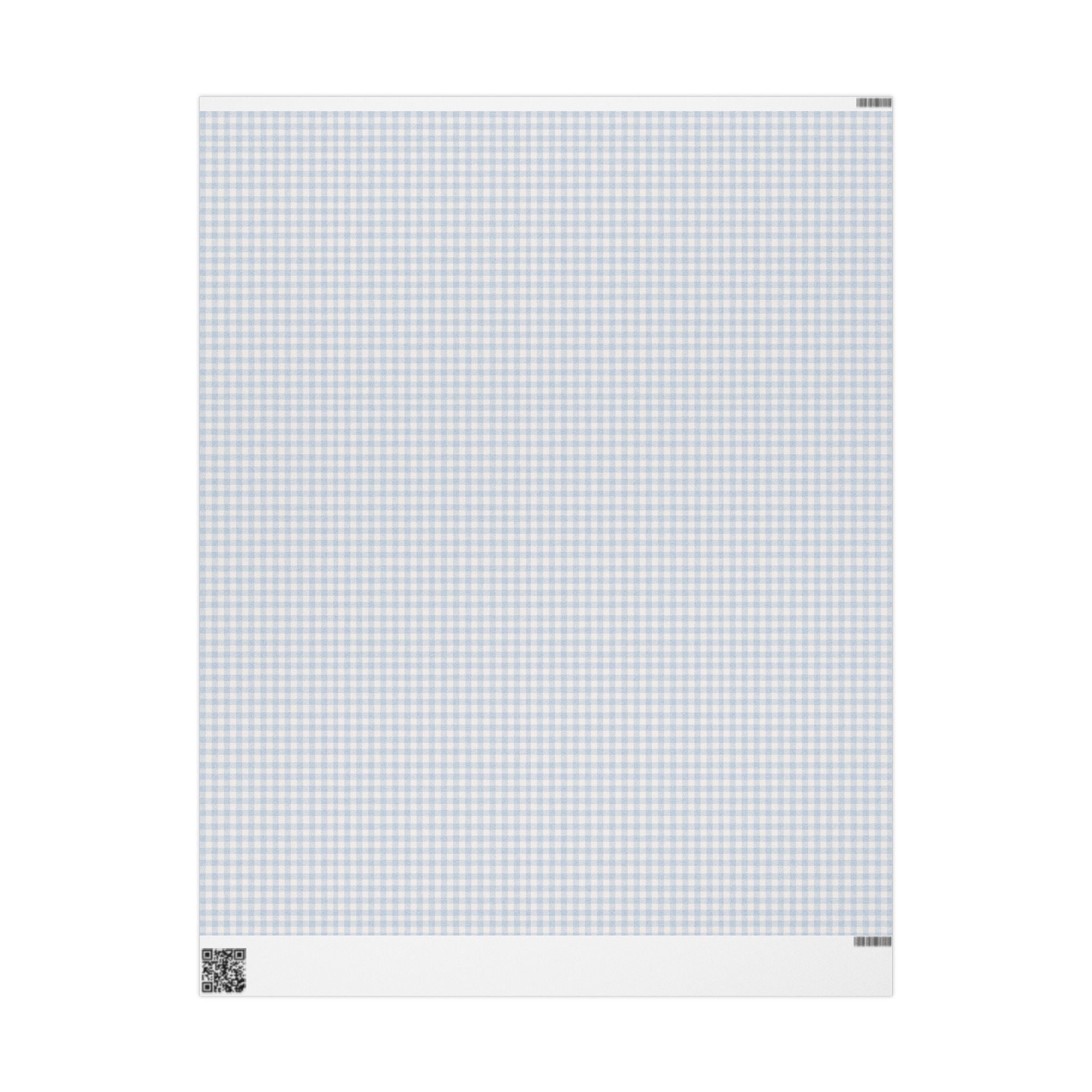 Wrapping Paper Roll — Light Blue Gingham Check Gift Wrap - Creations by Chris and Carlos
