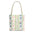 Floral Ribbon Stripe Tote Bag — Vintage Blue Vase Pattern