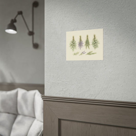 Herb Bundle Botanical Poster — Rolled Kitchen Wall Art - Creations by Chris and Carlos