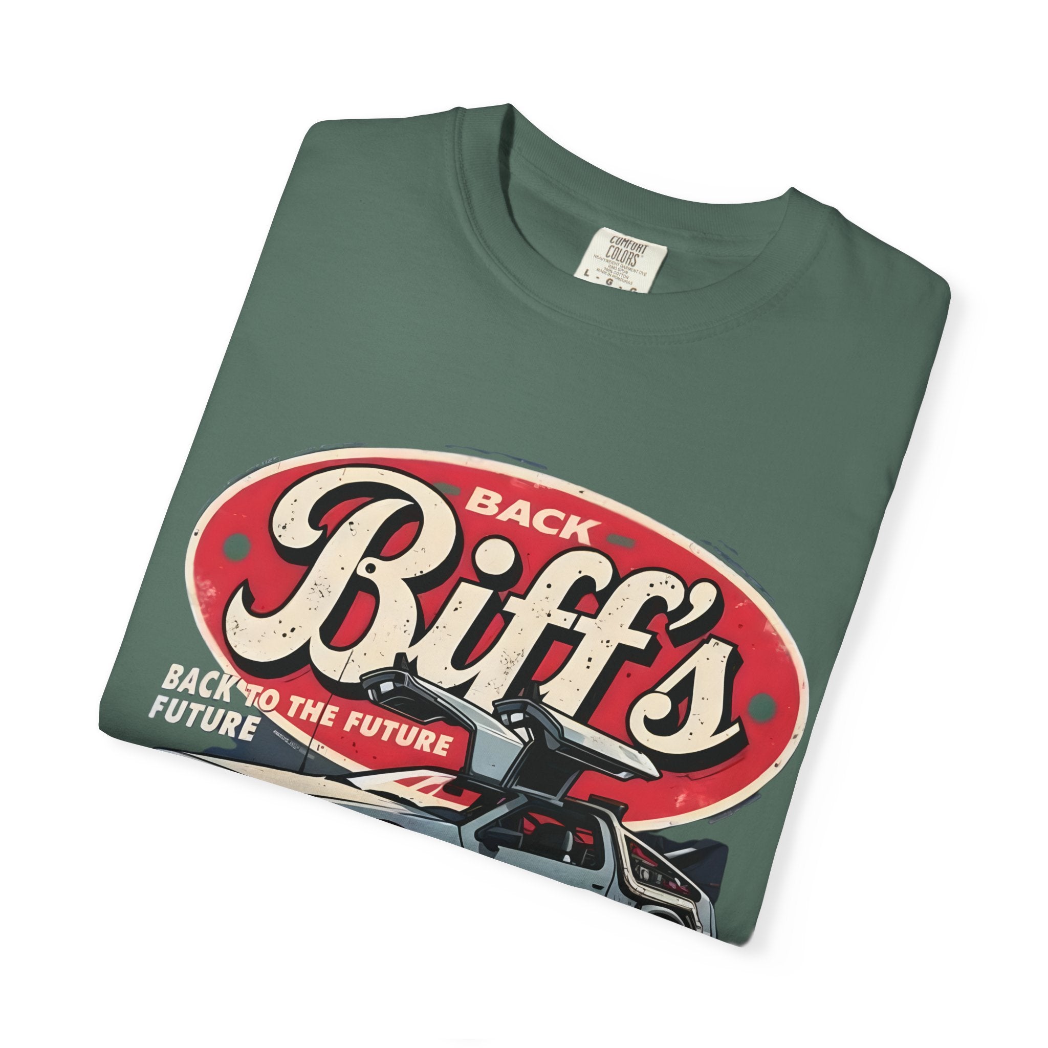 Biff's Automotive Detailing T-Shirt — Back to the Future DeLorean Graphic - Creations by Chris and Carlos