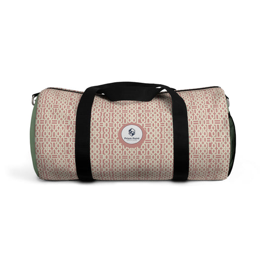 Prism Point Athletic Collection Blush Geometric Duffel Bag — Patterned Travel & Gym Weekender - Creations by Chris and Carlos