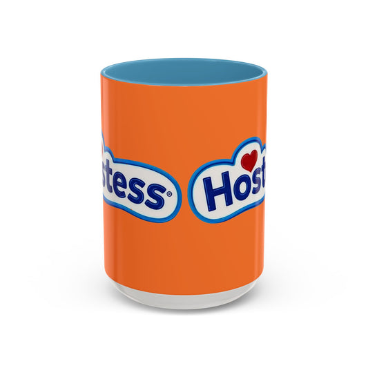 Hostess Logo Accent Coffee Mug — Retro Orange 11/15oz - Creations by Chris and Carlos