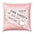 Pink Ghost Social Club Velvet Pillow — Cute Kawaii Ghost Ticket Decorative Throw Cushion
