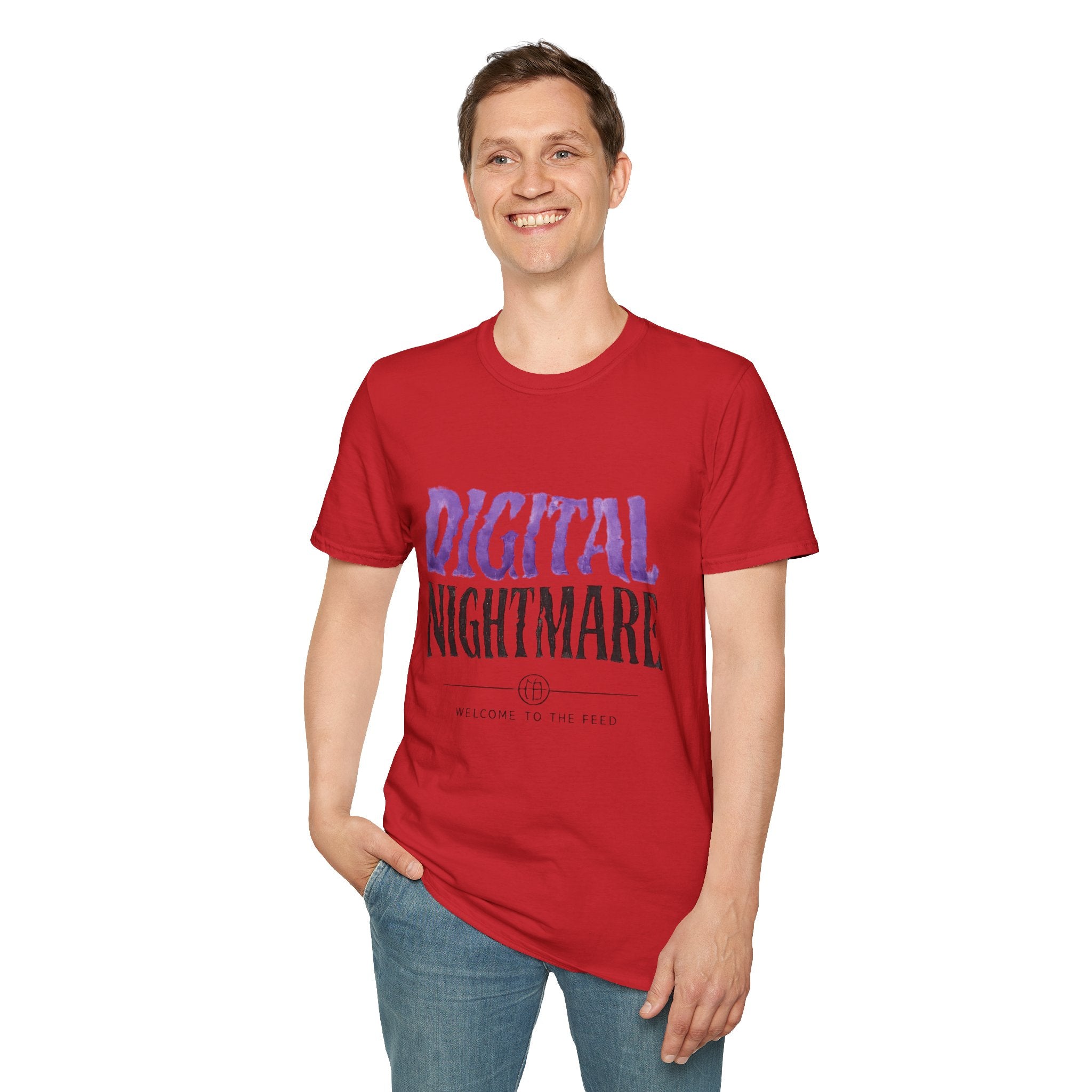 Digital Nightmare T-Shirt — Gothic Purple Graphic Tee - Creations by Chris and Carlos