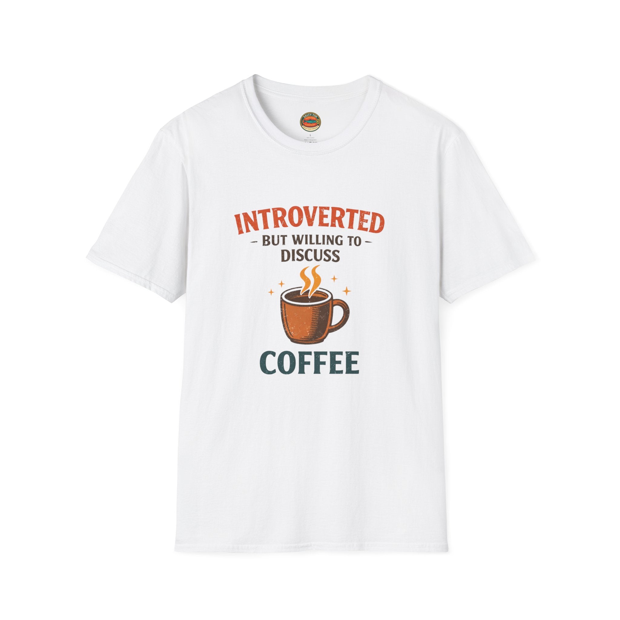 Introverted But Willing to Discuss Coffee T-Shirt - Creations by Chris and Carlos