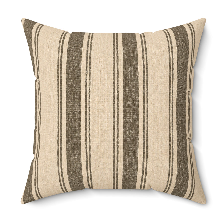 Neutral Harvest Stripe Throw Pillow – Old Soul Harvest Hallow™ | Autumn Home