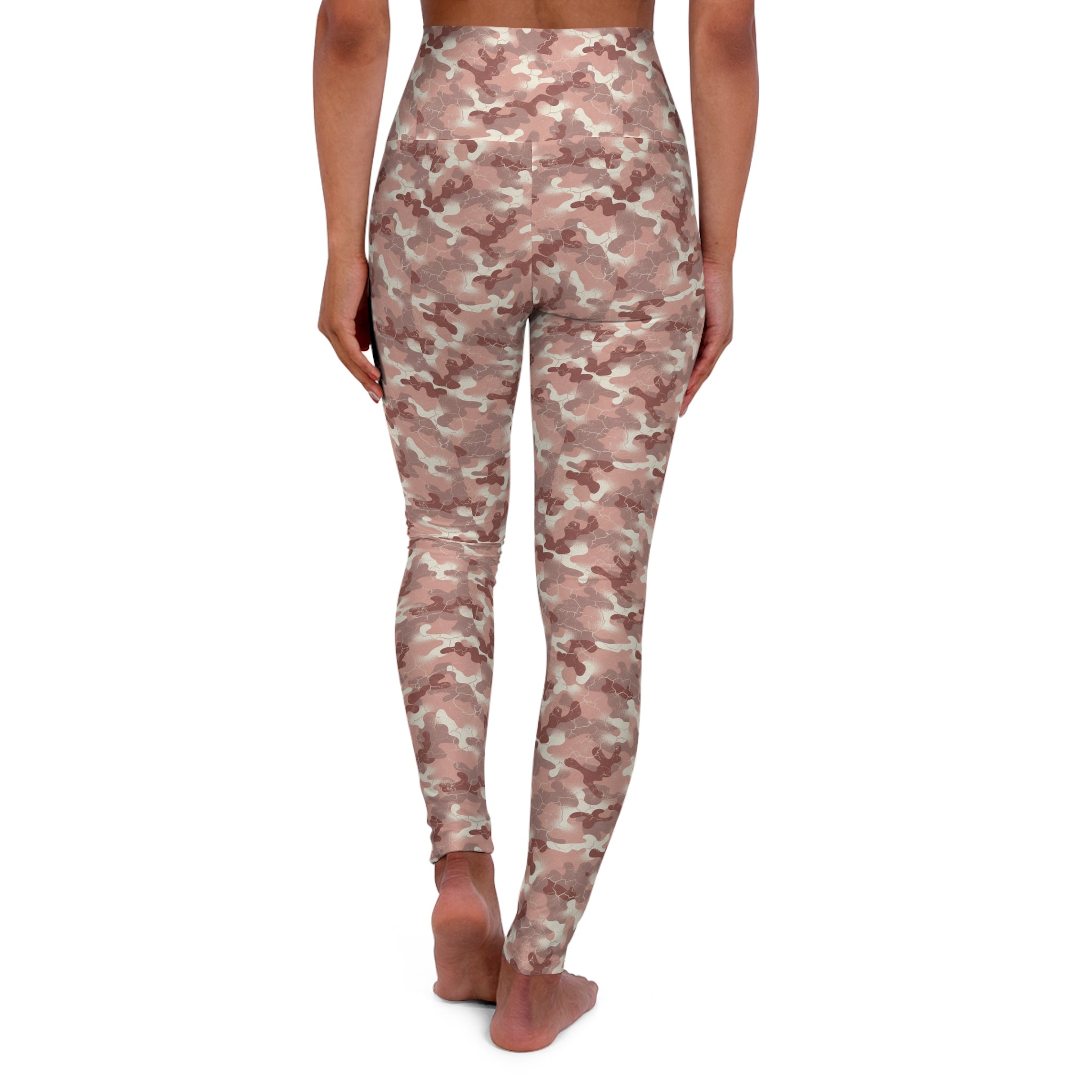 High-Waist Camo Yoga Leggings — Blush Camouflage Activewear - Creations by Chris and Carlos