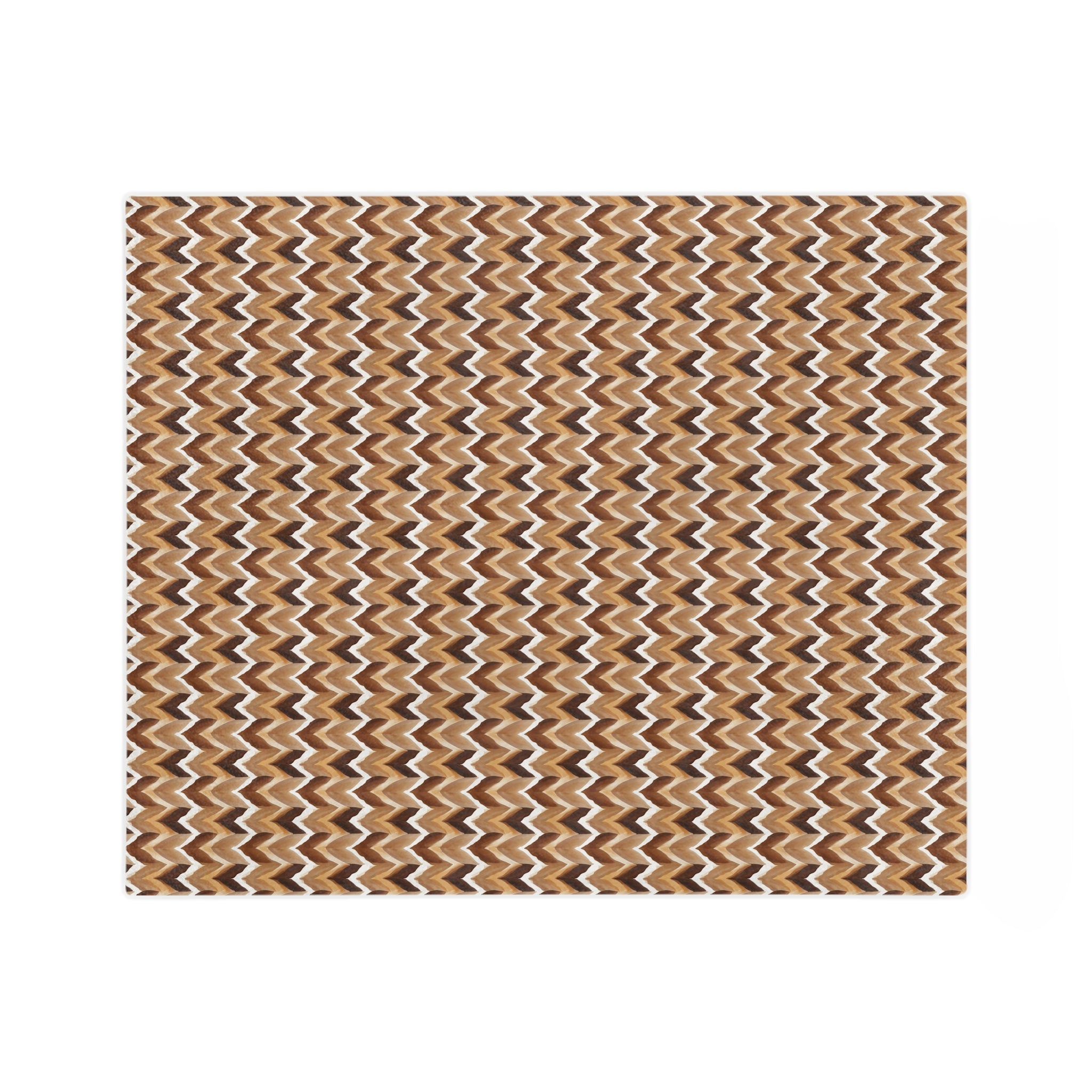 Chevron Knit Velvet Throw Blanket — Cozy Brown Microfiber Blanket - Creations by Chris and Carlos