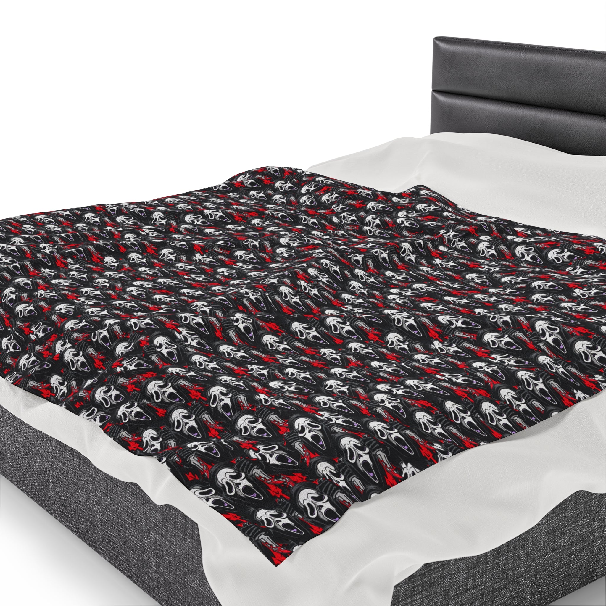 Scream Ghost Face- Velveteen Plush CuddleLux Bliss Blanket - Creations by Chris and Carlos