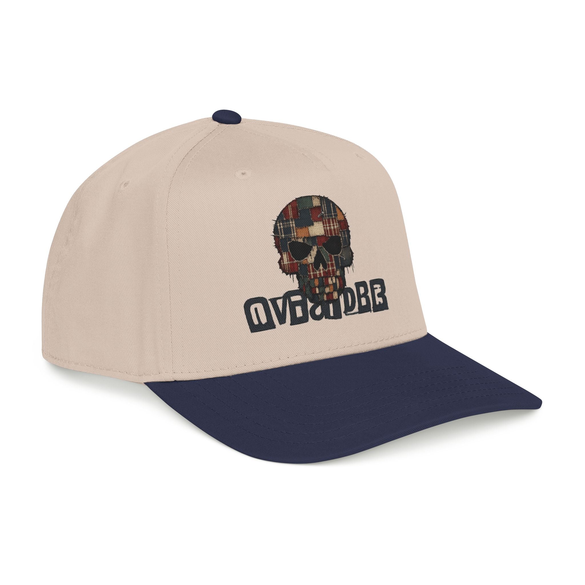Patchwork Skull Baseball Cap — Vintage Plaid Skull Embroidered Hat - Creations by Chris and Carlos