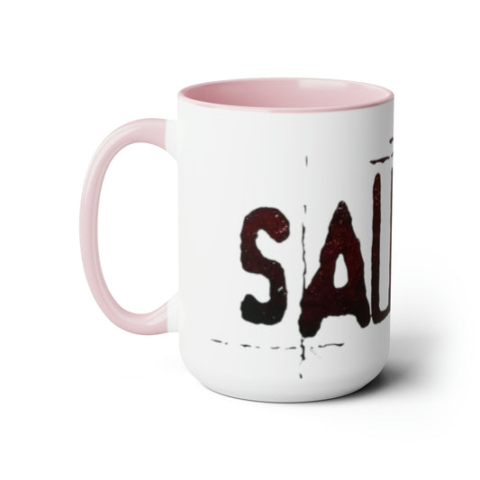 Saw X Movie-  Two-Tone Coffee Mugs, 15oz - Creations by Chris and Carlos