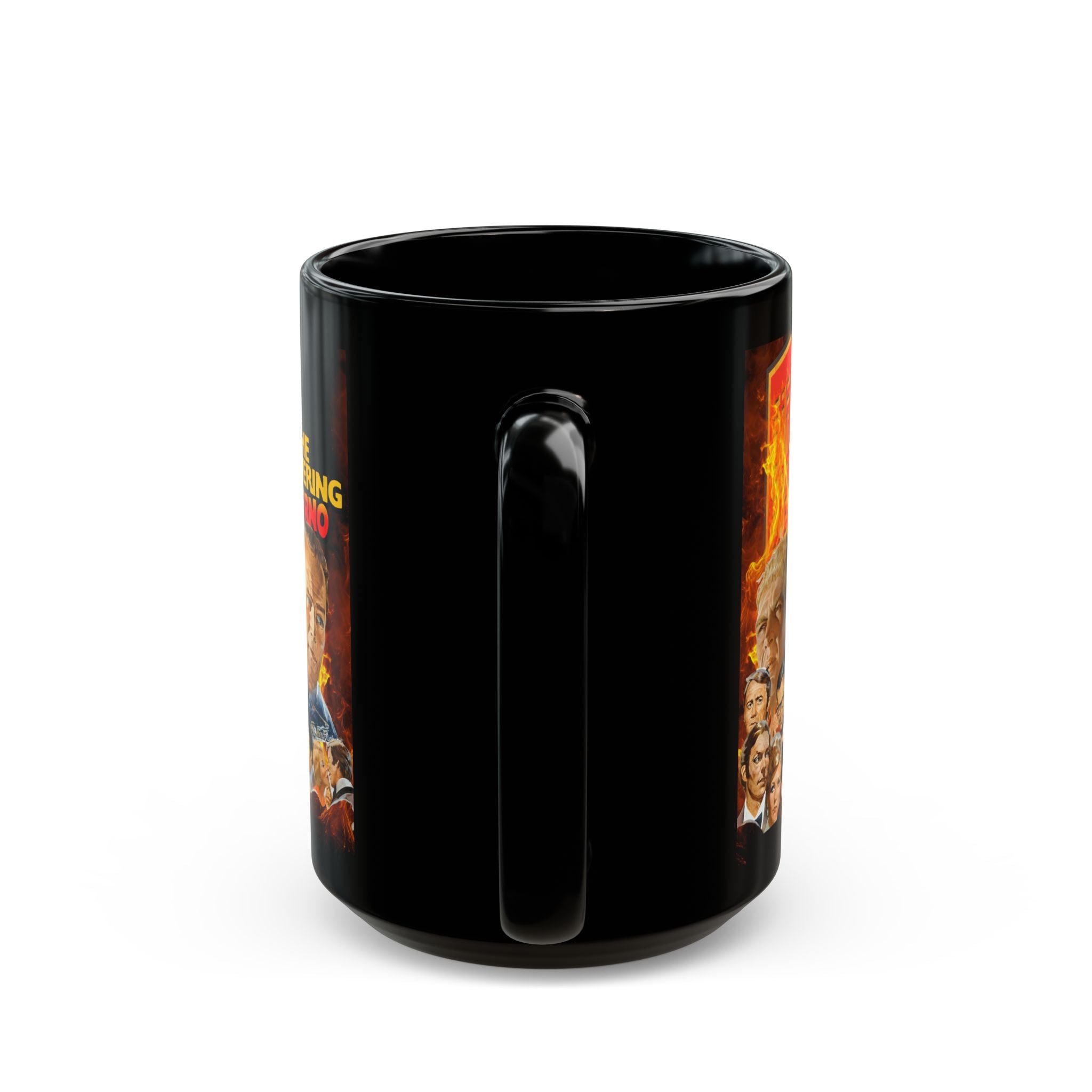 The Towering Inferno Movie Collage Mug — Retro Disaster Film Coffee Cup (11oz/15oz) - Creations by Chris and Carlos