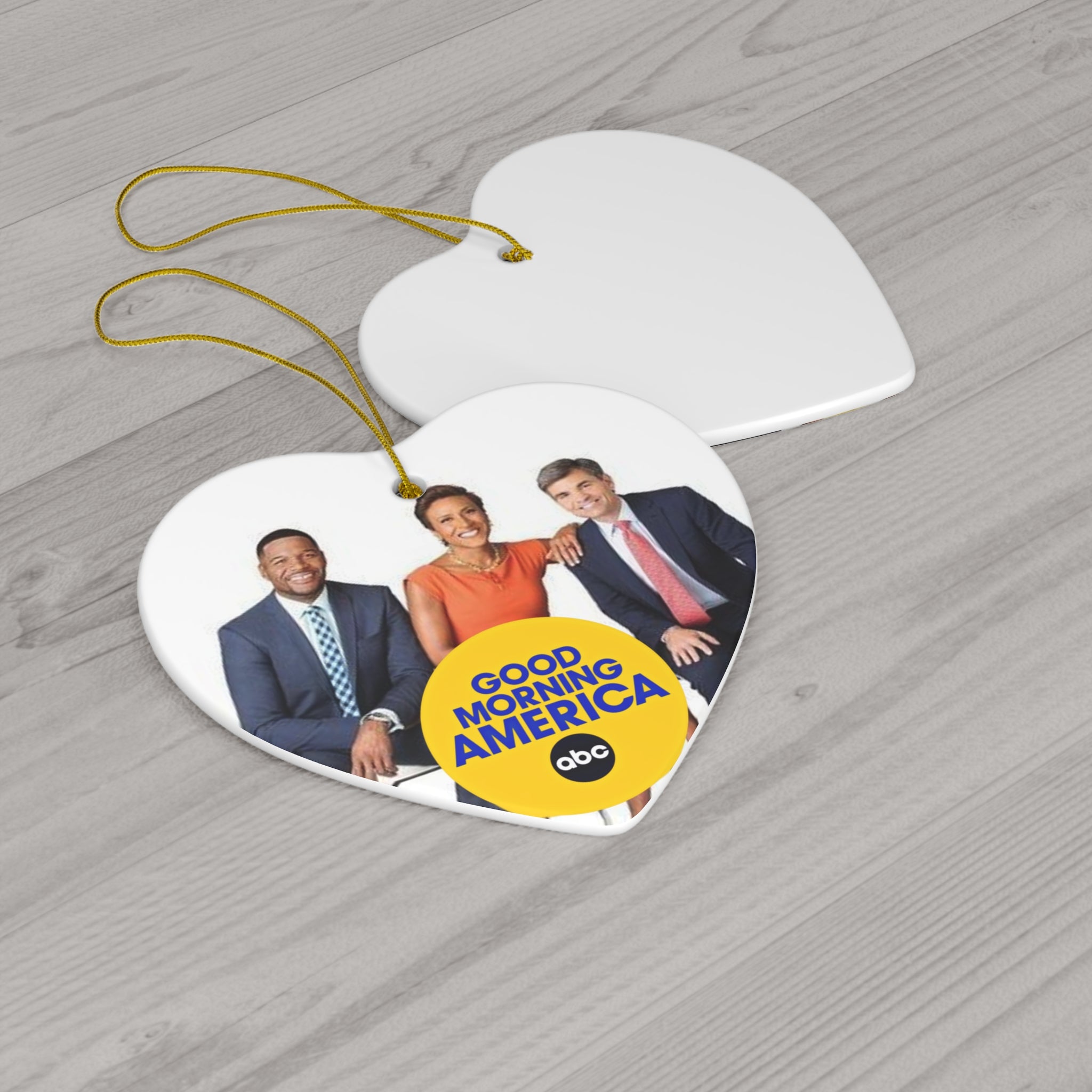Good Morning America GMA- Ceramic Ornament, 4 Shapes - Creations by Chris and Carlos