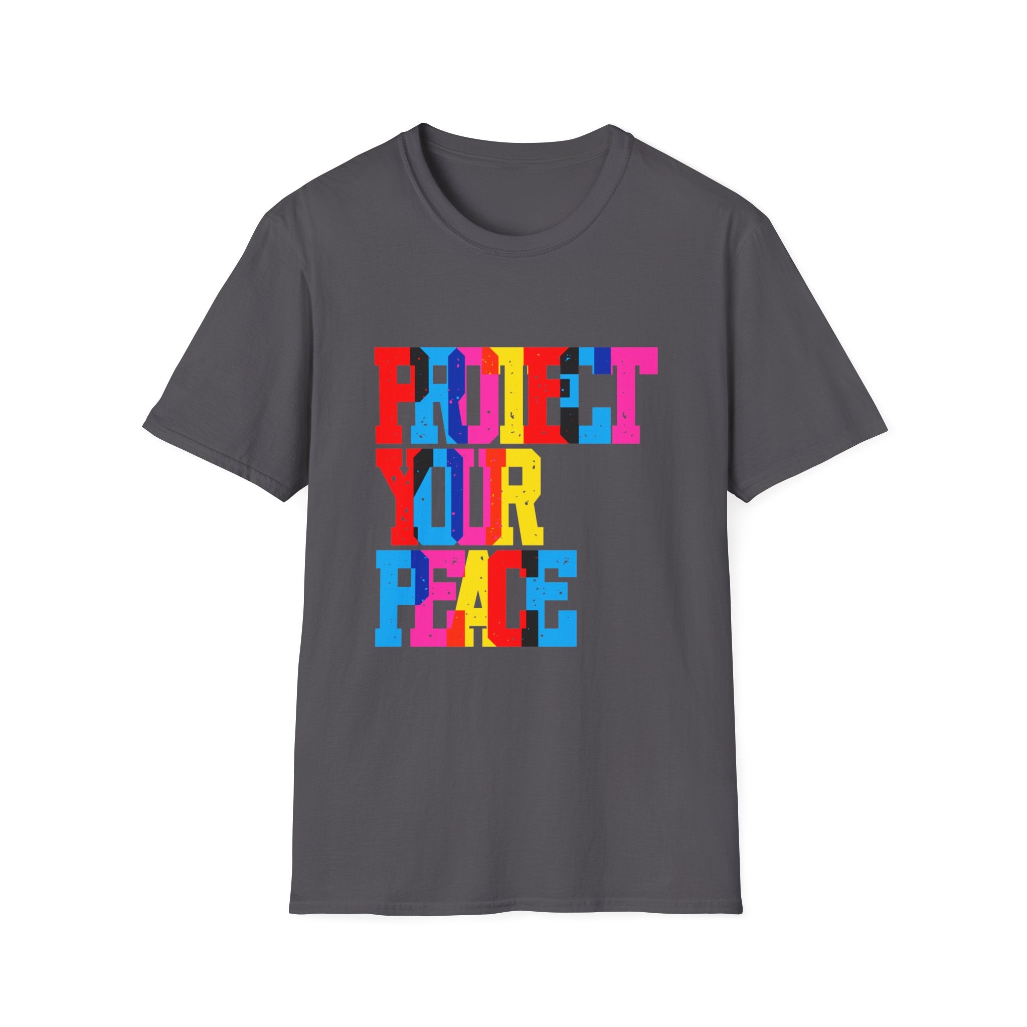 T-Shirt — Colorblock "Protect Your Peace" Graphic Tee - Creations by Chris and Carlos