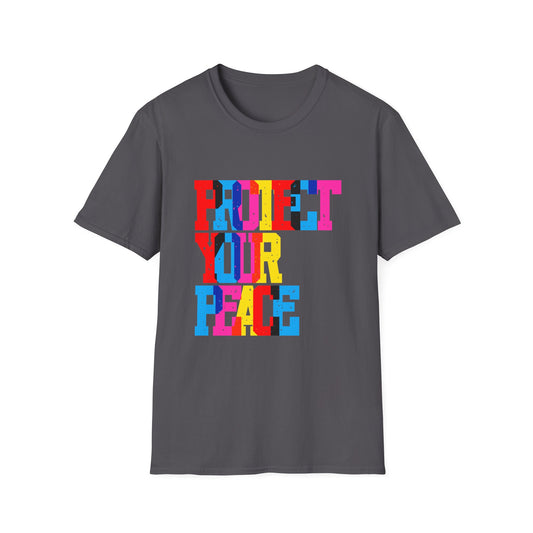 T-Shirt — Colorblock "Protect Your Peace" Graphic Tee - Creations by Chris and Carlos