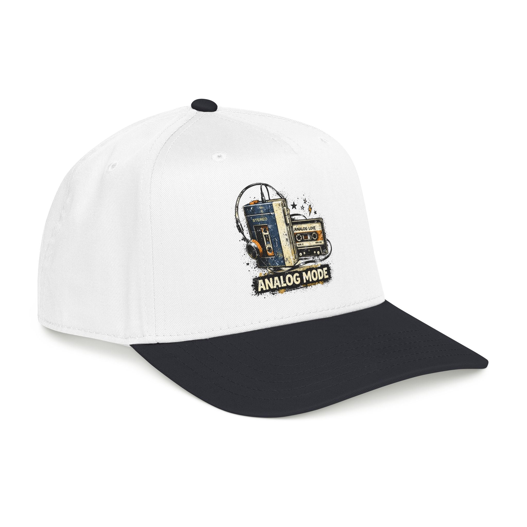Analog Mode Baseball Cap — Vintage Camera & Tape Retro Hat - Creations by Chris and Carlos