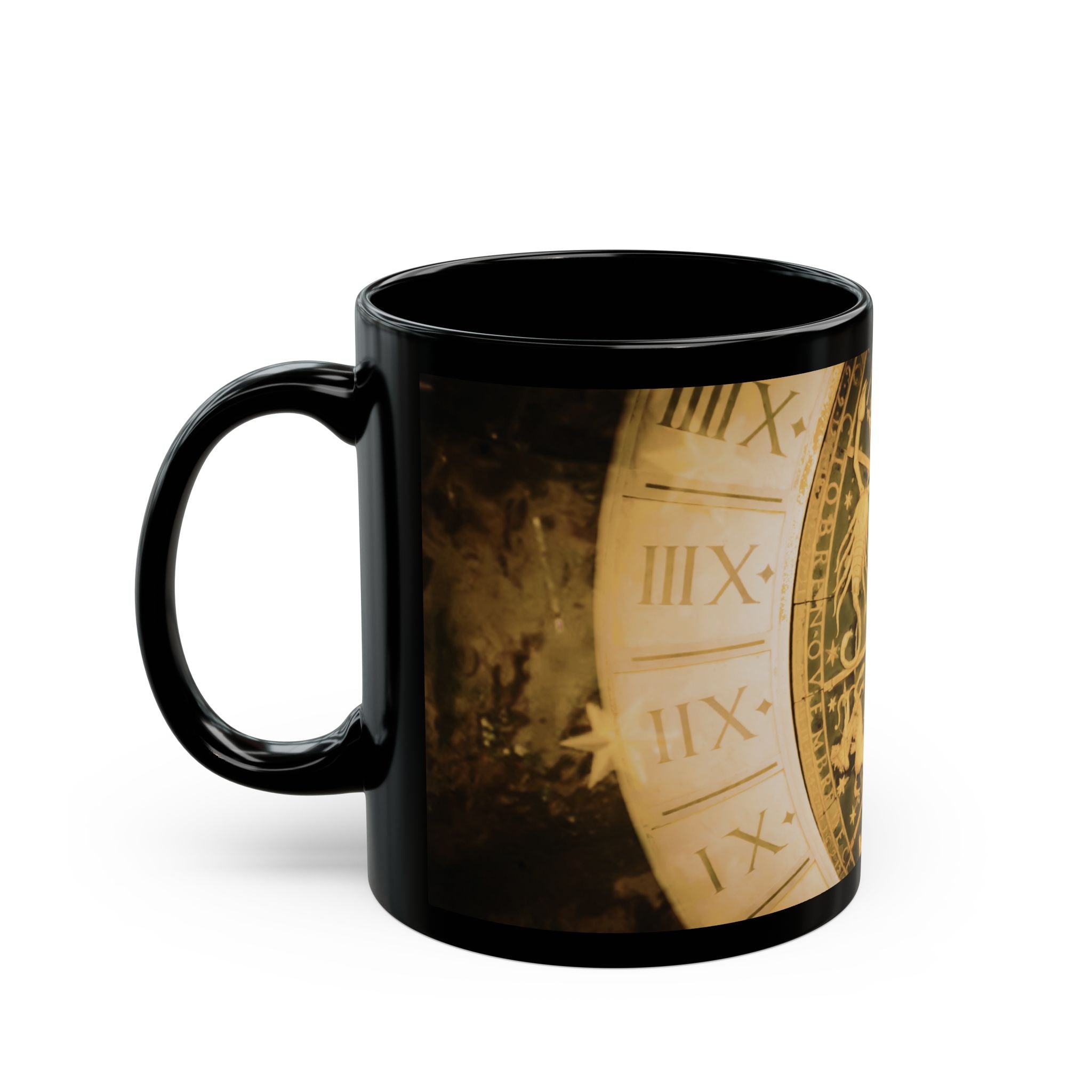 Astrology Spiral Black Mug — Zodiac Wheel Coffee Cup (11oz/15oz) - Creations by Chris and Carlos