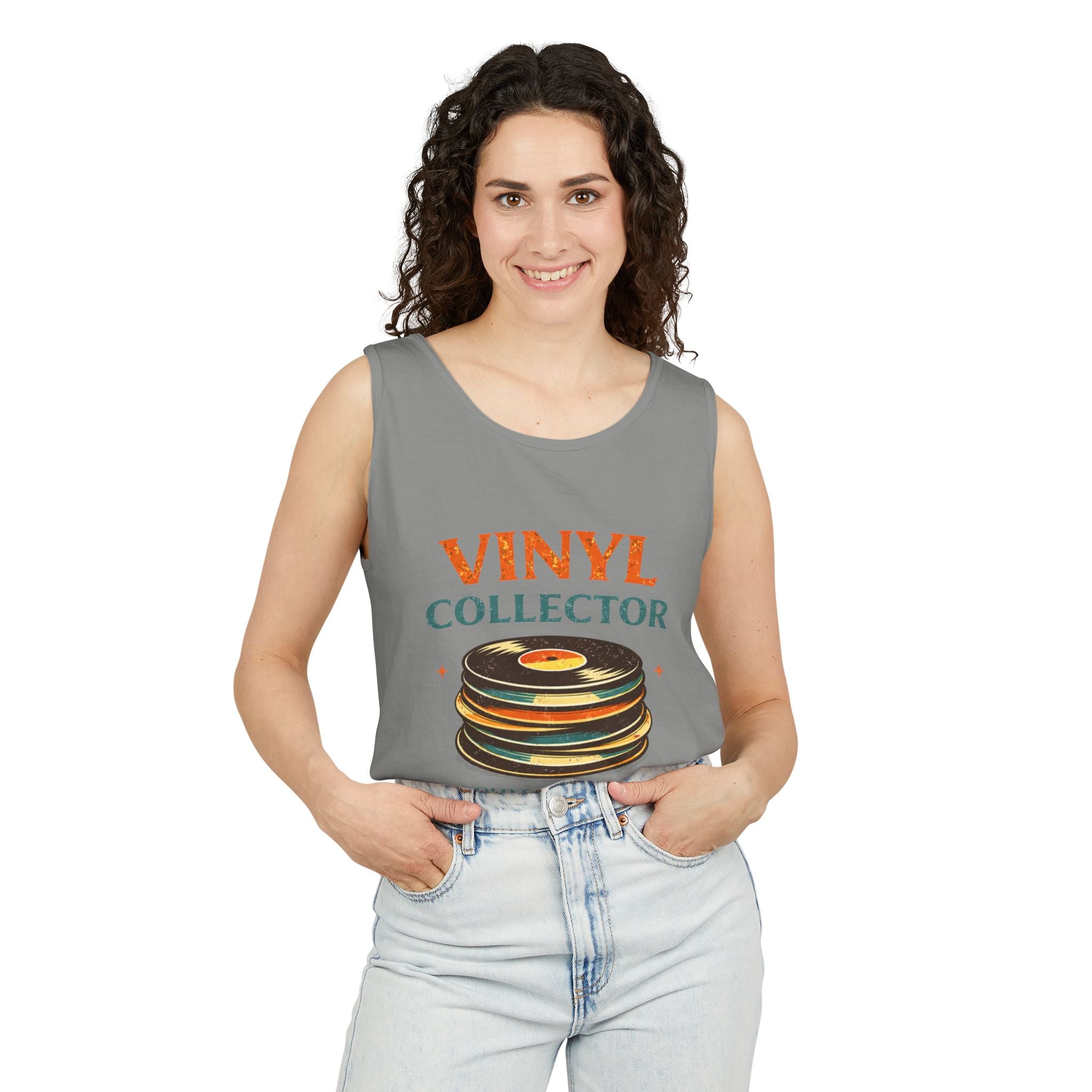Vinyl Collector Tank Top — Old Soul Club Retro Record Lover Tee - Creations by Chris and Carlos