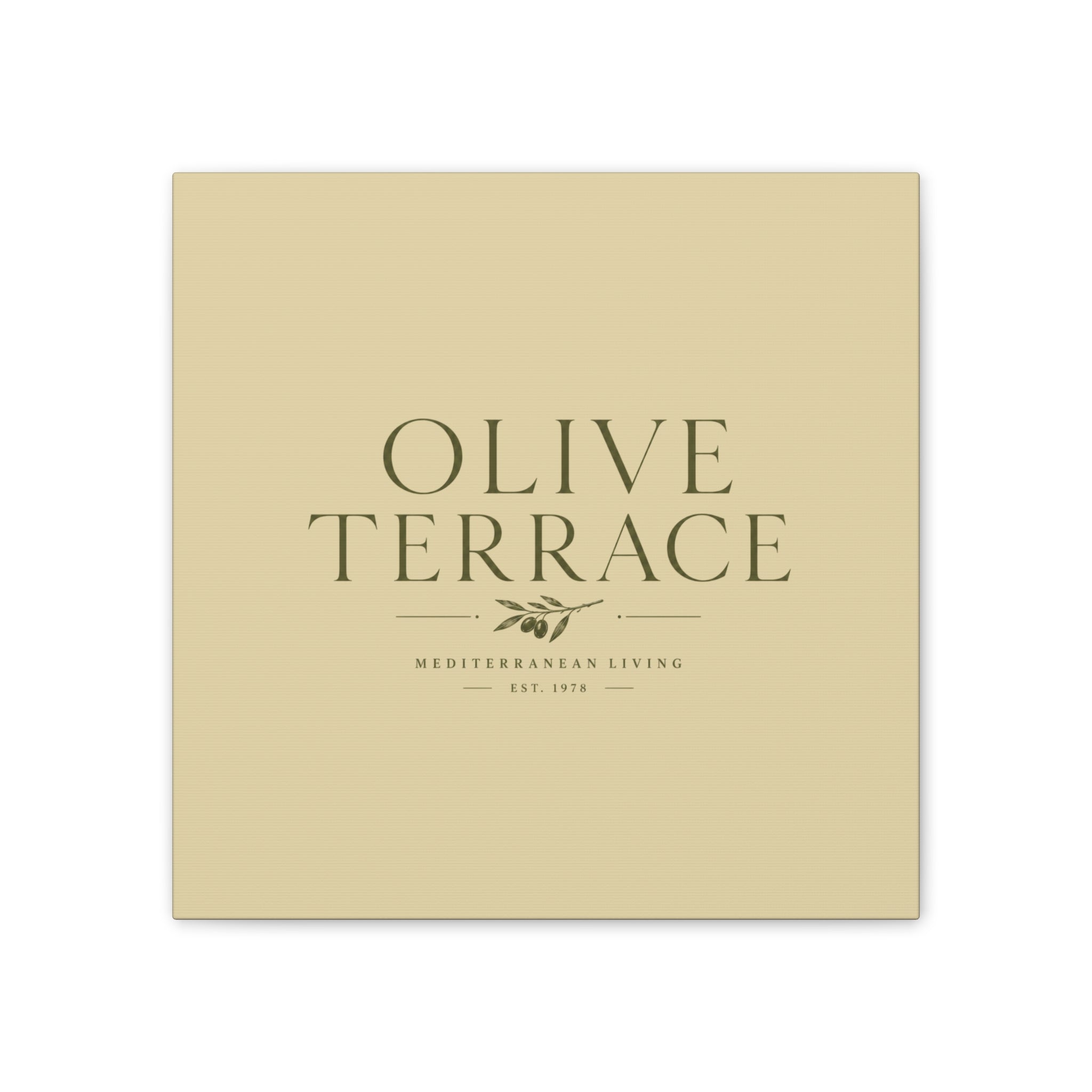 Olive Terrace Canvas Wall Art — Mediterranean Living Stretched Canvas - Creations by Chris and Carlos