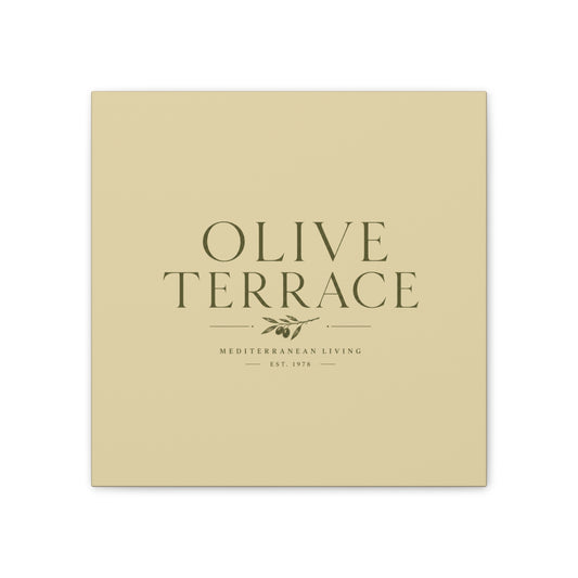Olive Terrace Canvas Wall Art — Mediterranean Living Stretched Canvas - Creations by Chris and Carlos
