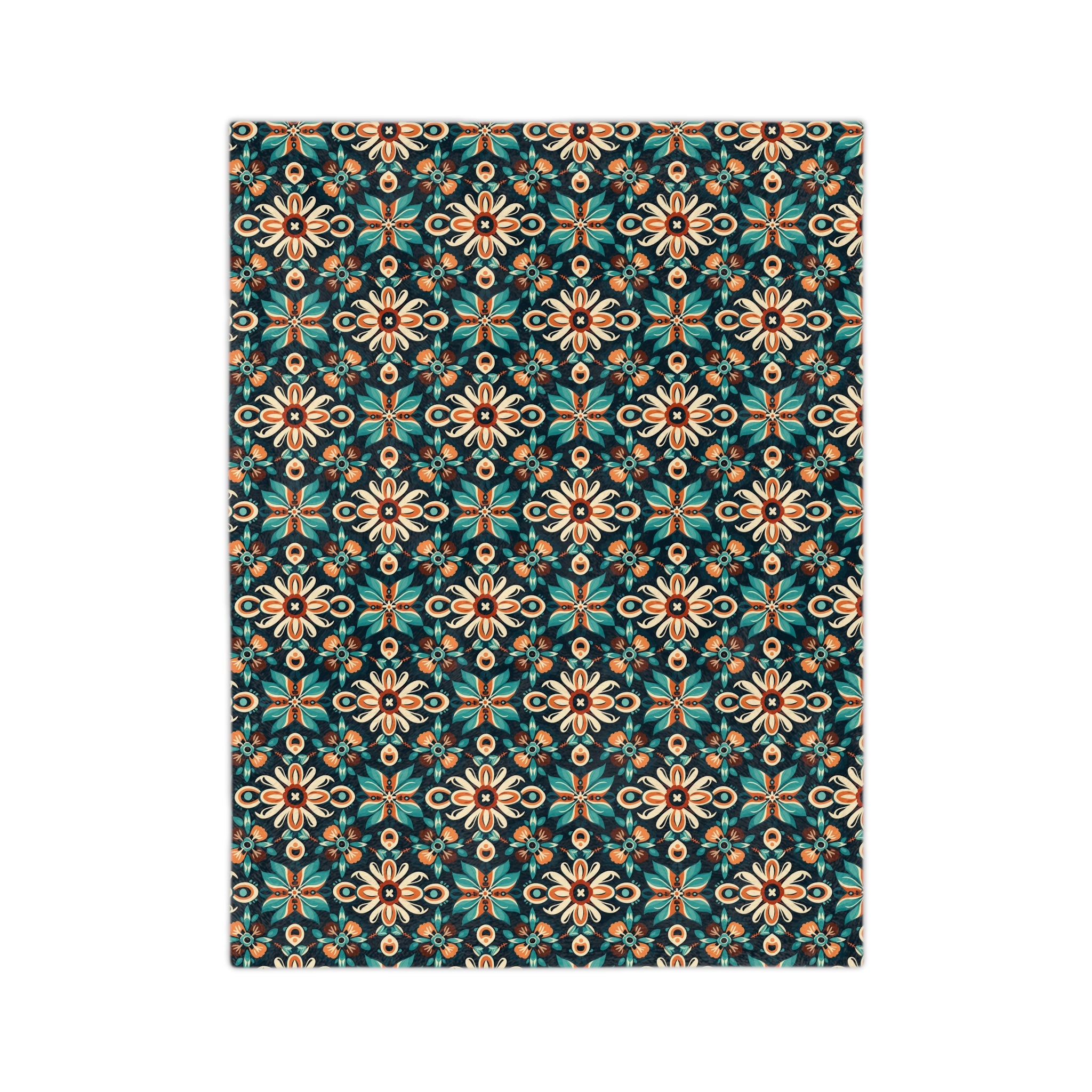 Sol y Alegría (Sun and Joy) Collection-Bohemian Tile Velveteen Microfiber Blanket - Creations by Chris and Carlos