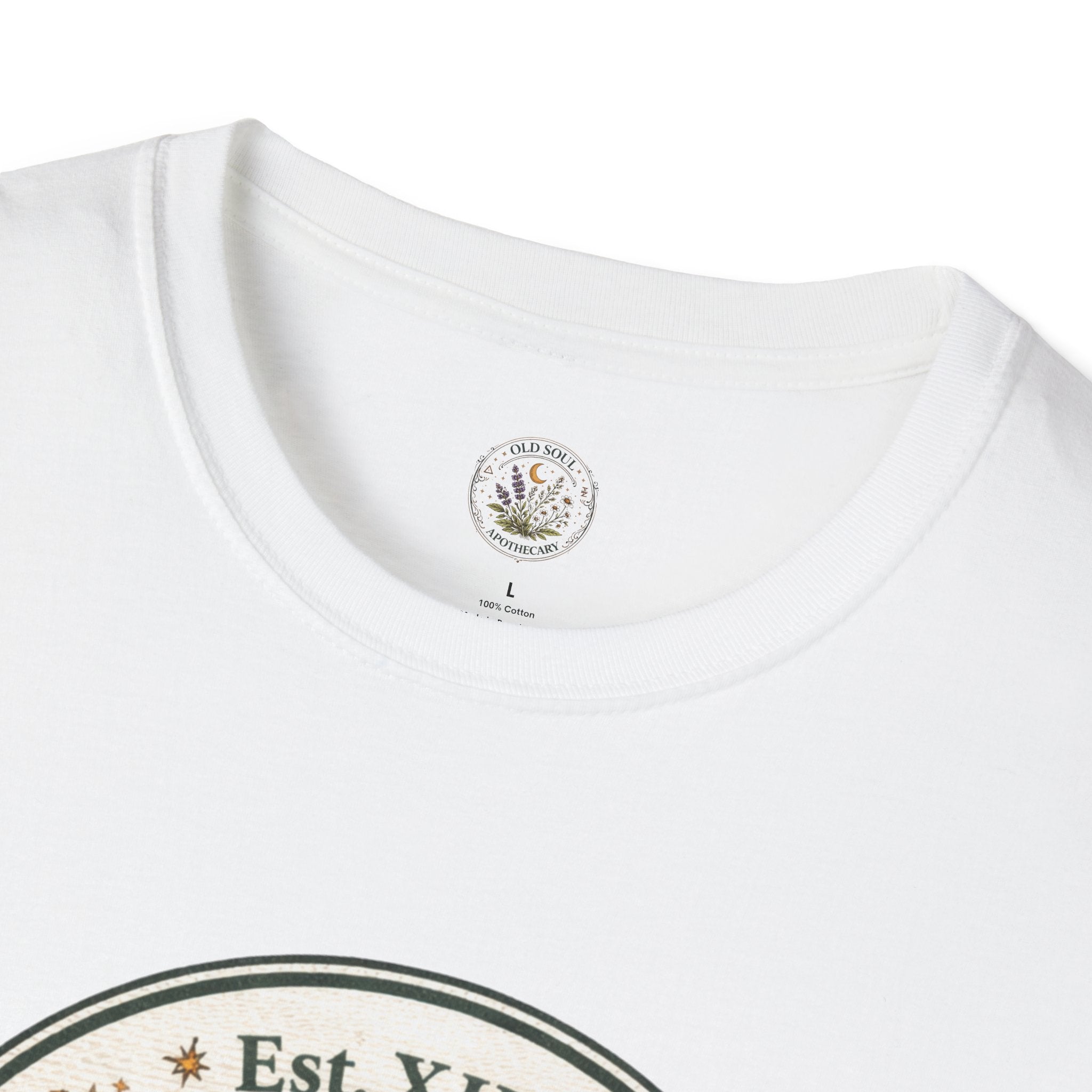 Old Soul Apothecary T-Shirt – Vintage Herbal Moon Graphic Tee - Creations by Chris and Carlos