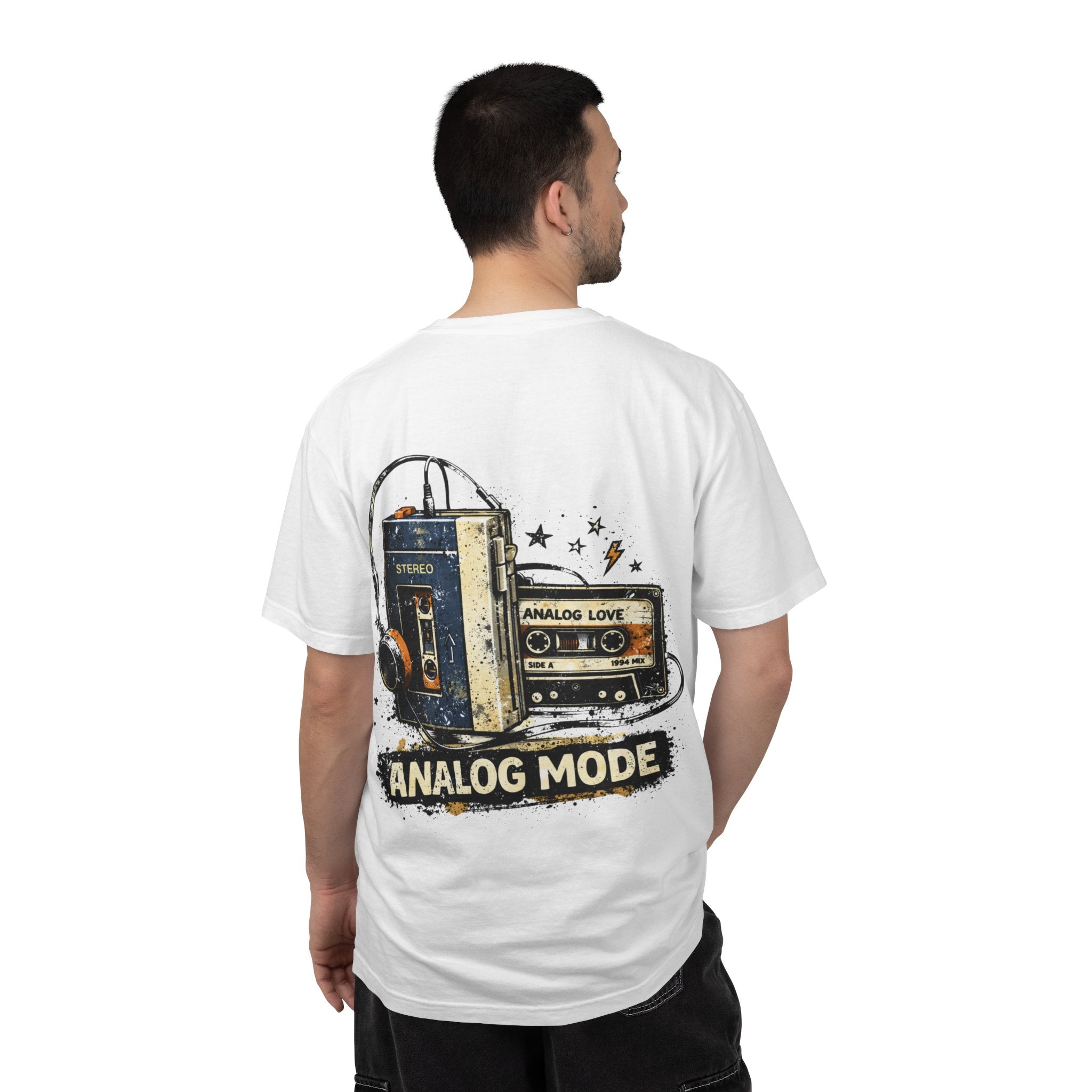 Analog Cassette T-Shirt — "Side B Soul" Vintage Tape Music Tee - Creations by Chris and Carlos