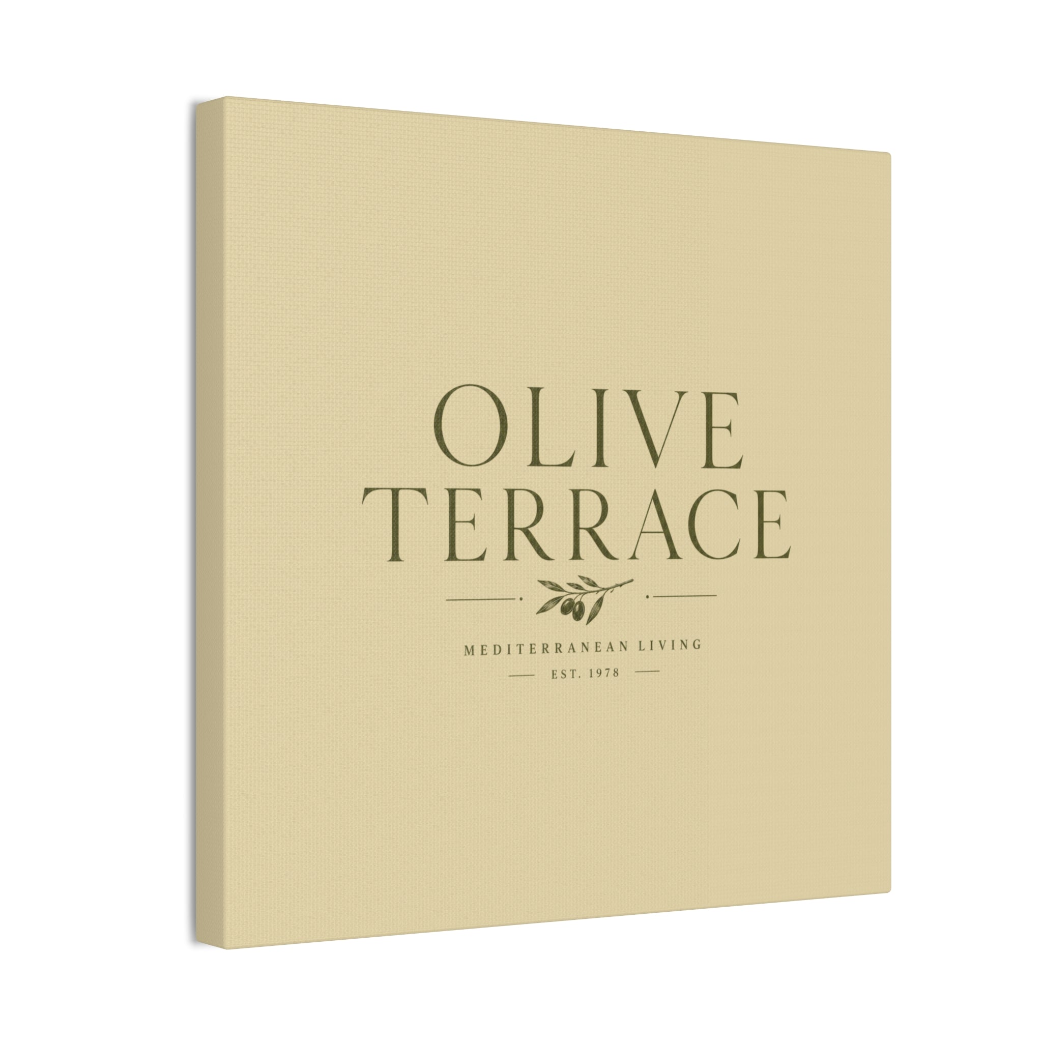 Olive Terrace Canvas Wall Art — Mediterranean Living Stretched Canvas - Creations by Chris and Carlos