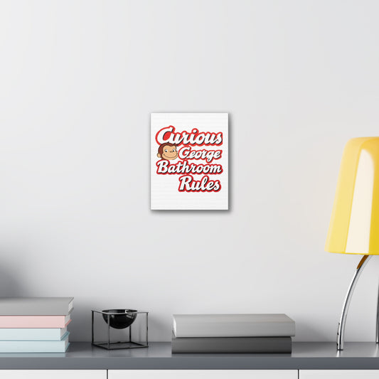 Bathroom Rules Canvas — Curious Monkey Kids Wall Art - Creations by Chris and Carlos