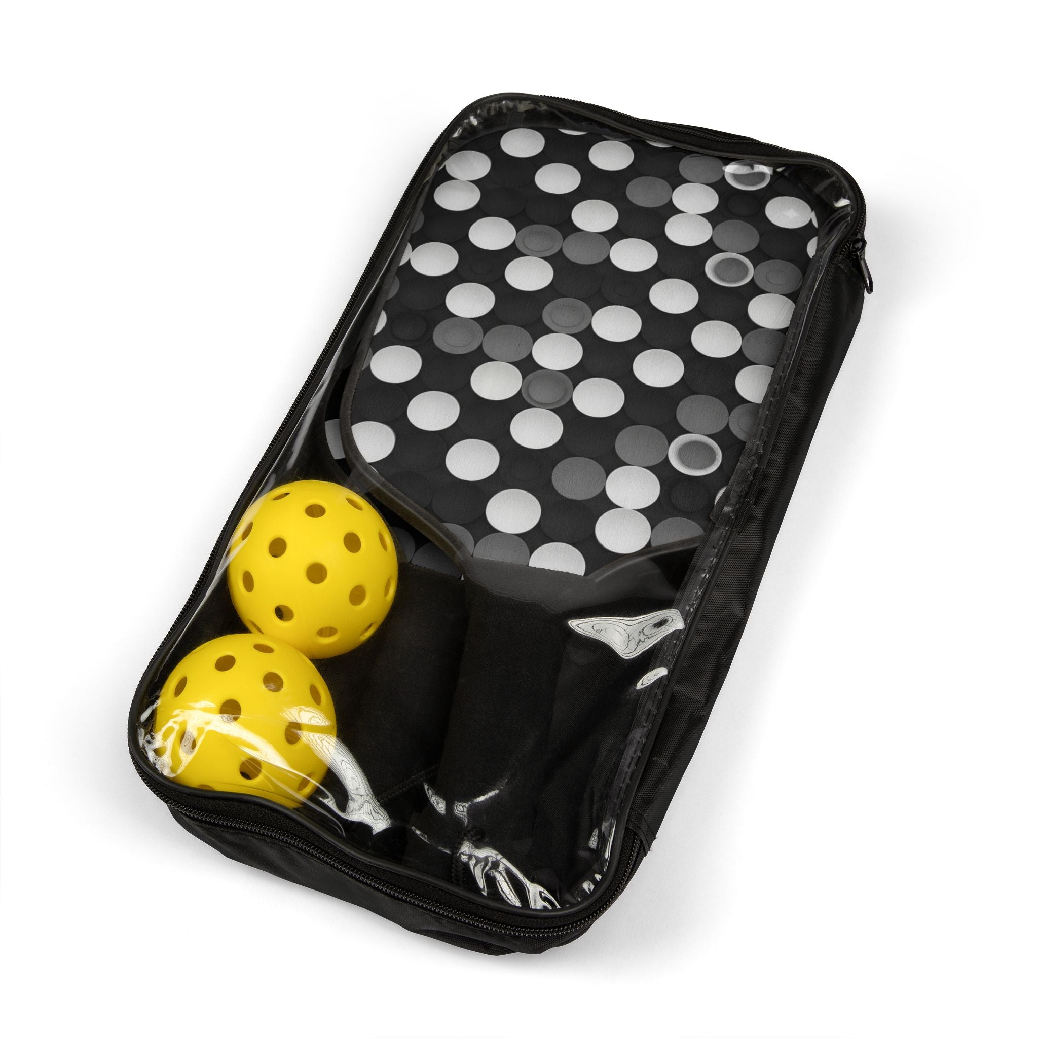 Pickleball Paddles & Balls Set — Retro Polka Dot Pickleball Kit - Creations by Chris and Carlos