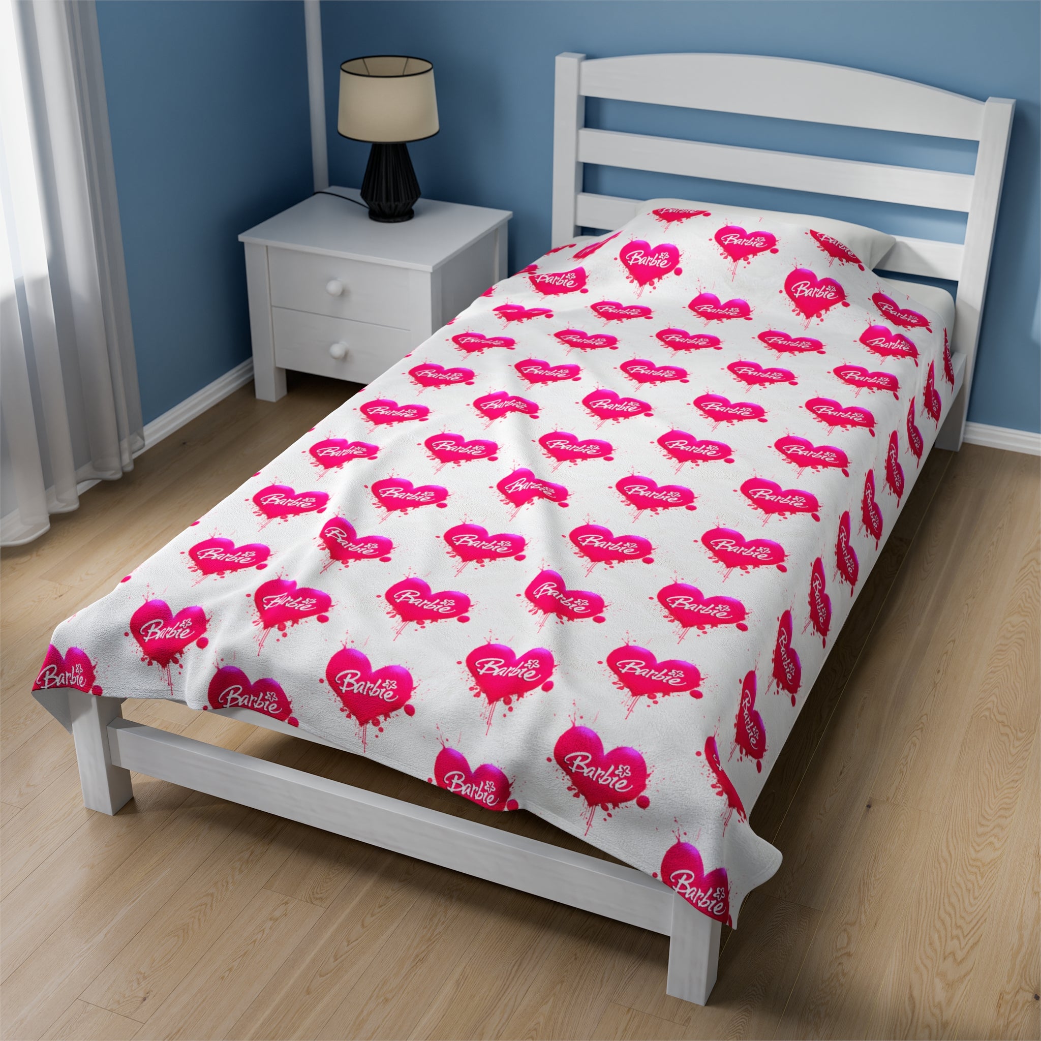 Barbie- Velveteen Plush CuddleLux Bliss Blanket - Creations by Chris and Carlos