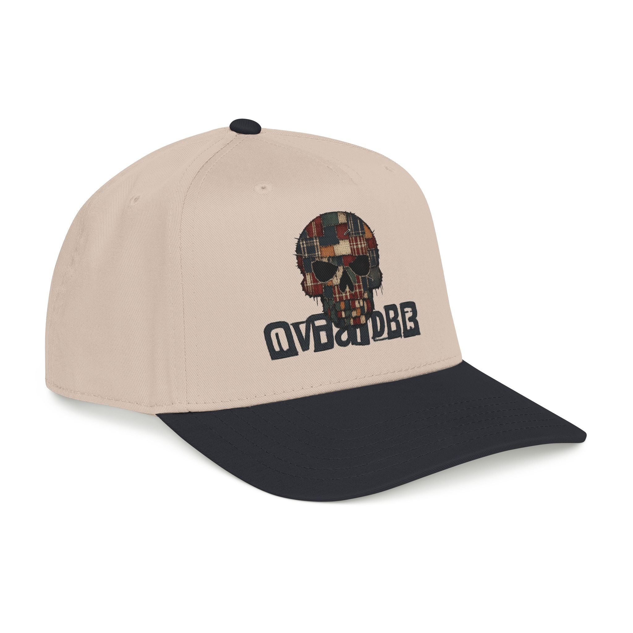 Patchwork Skull Baseball Cap — Vintage Plaid Skull Embroidered Hat - Creations by Chris and Carlos