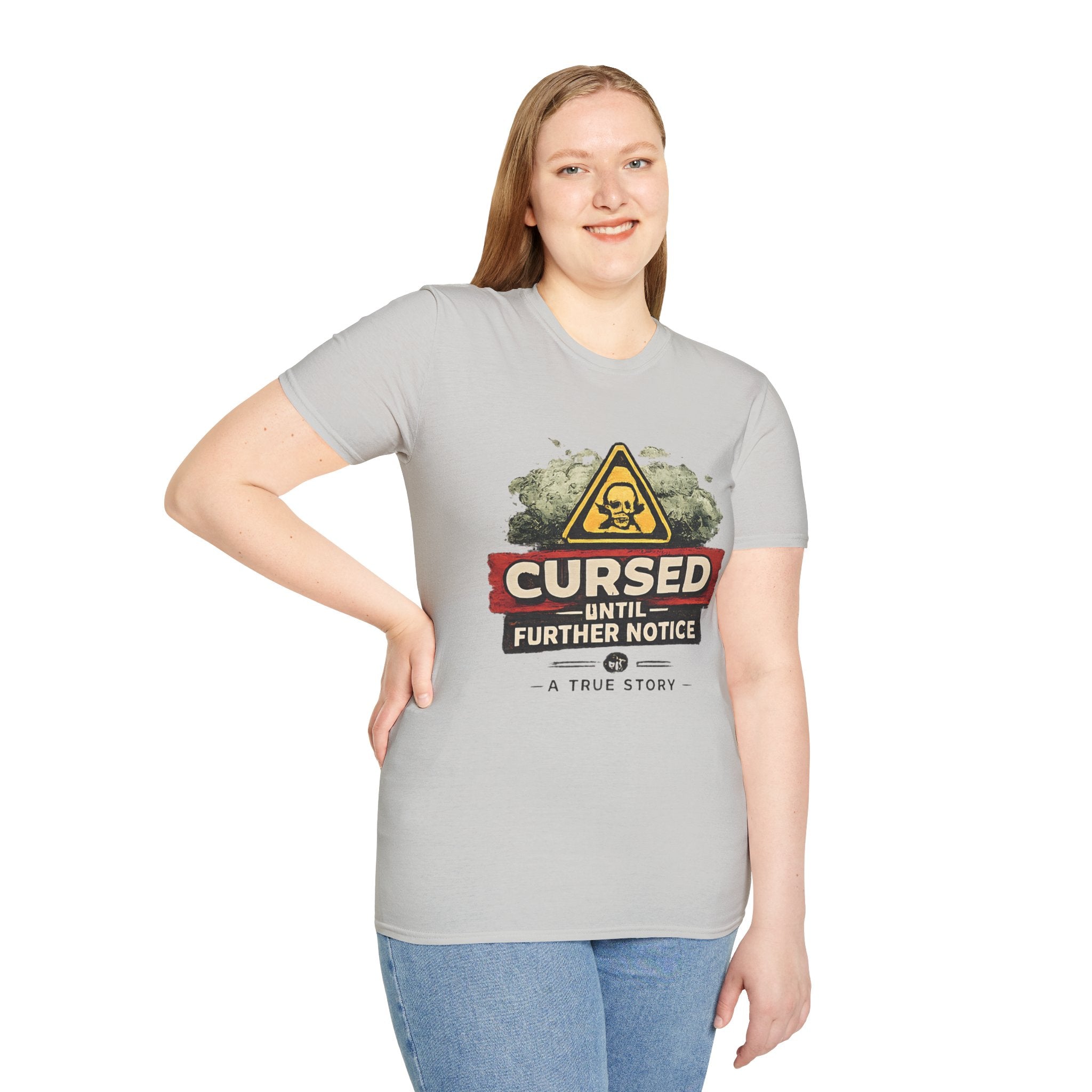Cursed Until Further Notice T-Shirt – Humorous Dark Warning Graphic Tee - Creations by Chris and Carlos