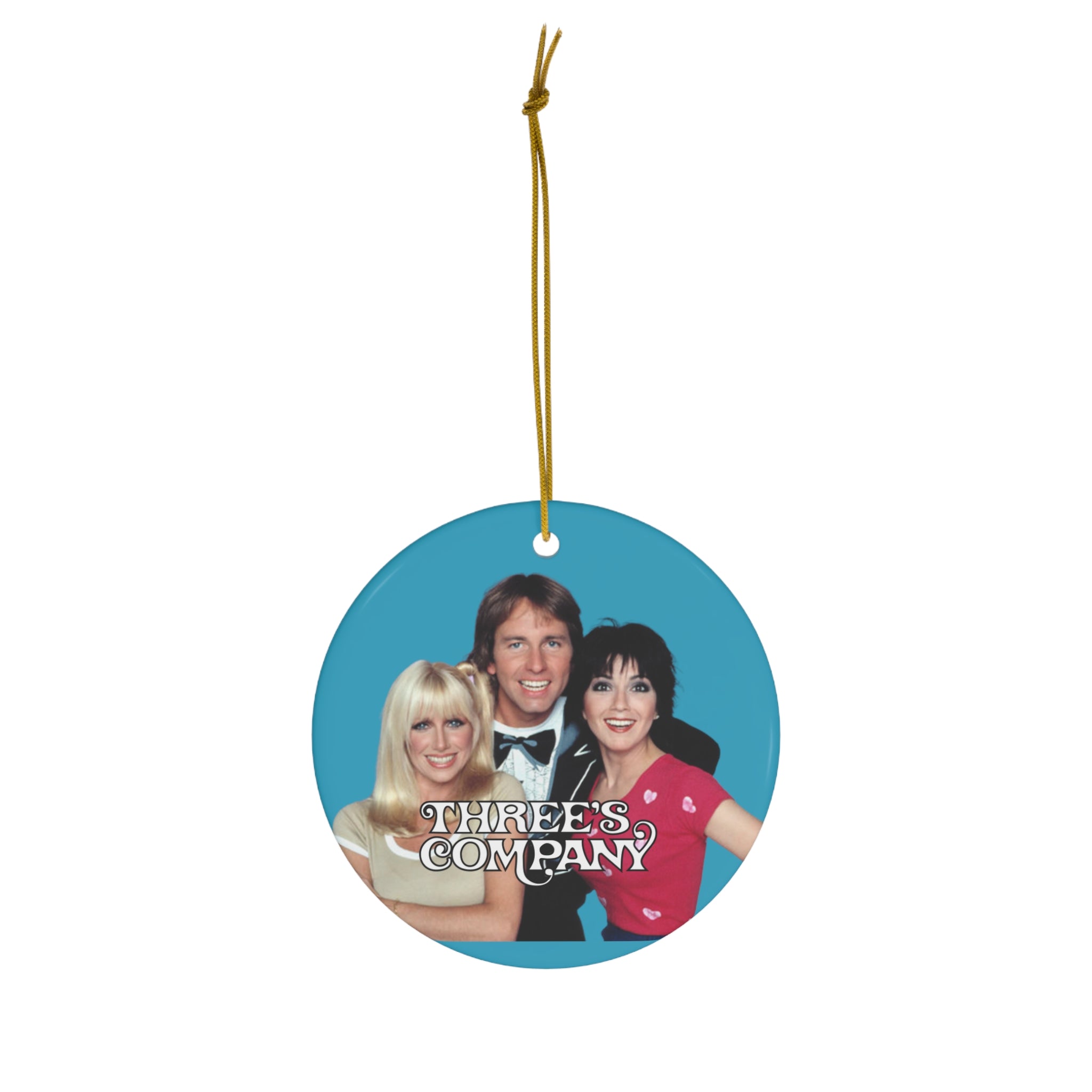 Three's Company 70's TV Show- Ceramic Ornament, 4 Shapes - Creations by Chris and Carlos