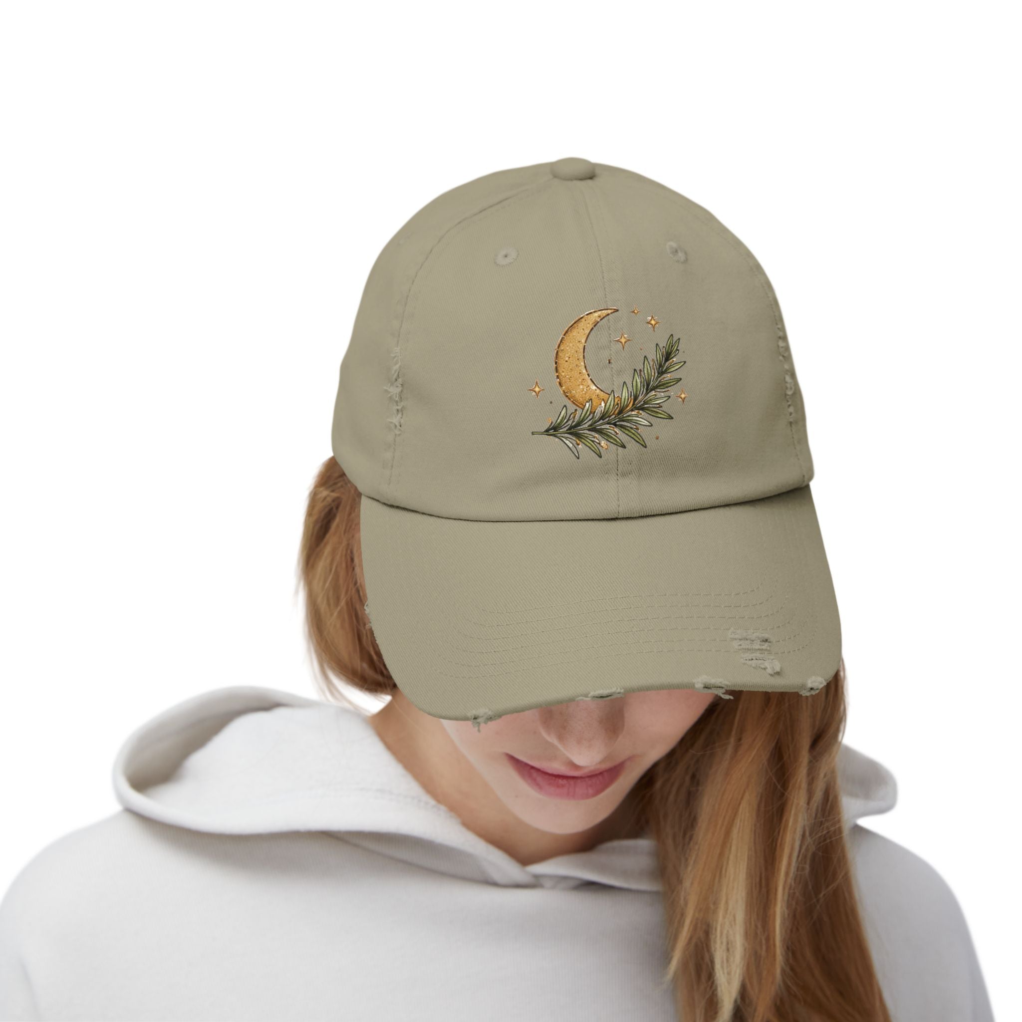 Old Soul Apothecary Distressed Moon & Laurel Baseball Cap - Creations by Chris and Carlos