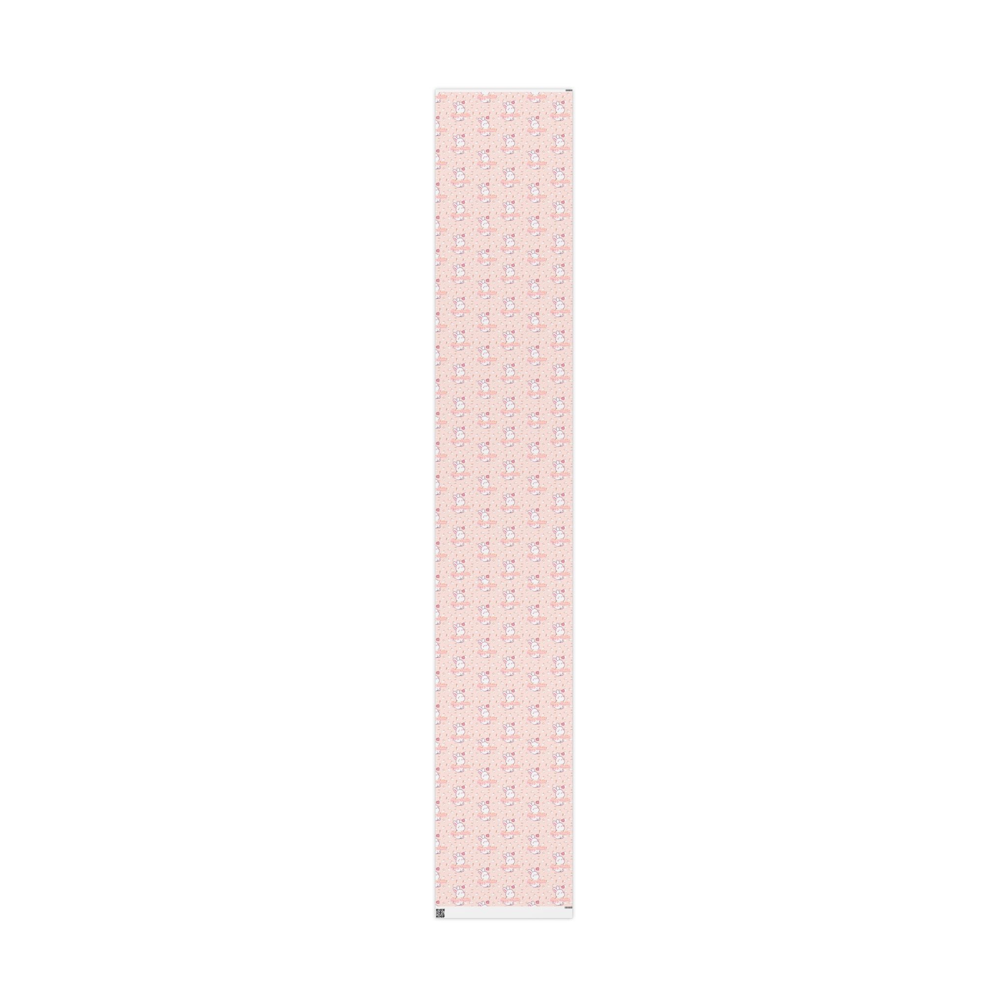 Easter Cute Bunny Pattern Wrapping Paper - Pastel Pink Love & Hearts Gift Wrap - Creations by Chris and Carlos