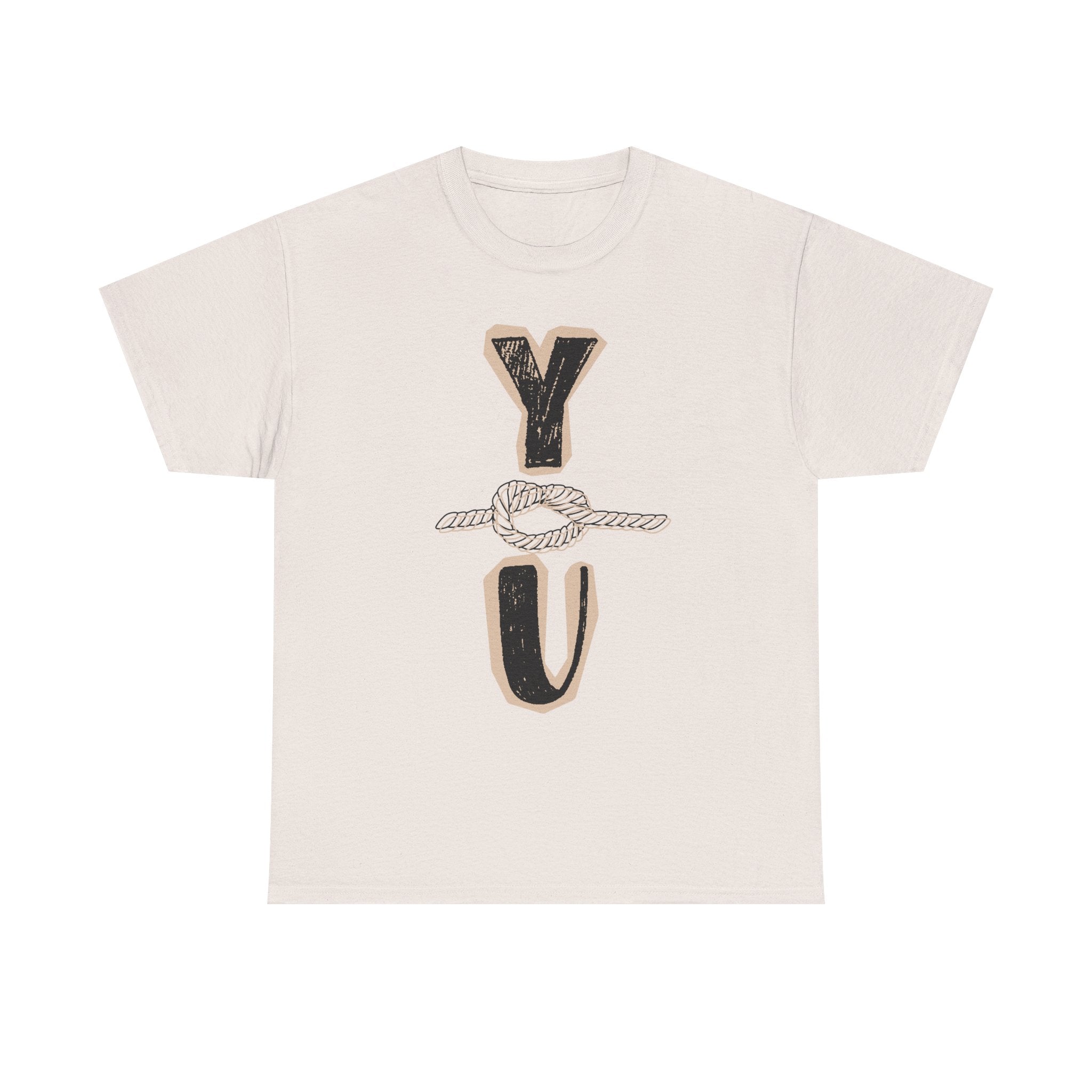 Y Knot U Knot Tee — 'Y U' Rope Graphic Cotton T-Shirt - Creations by Chris and Carlos