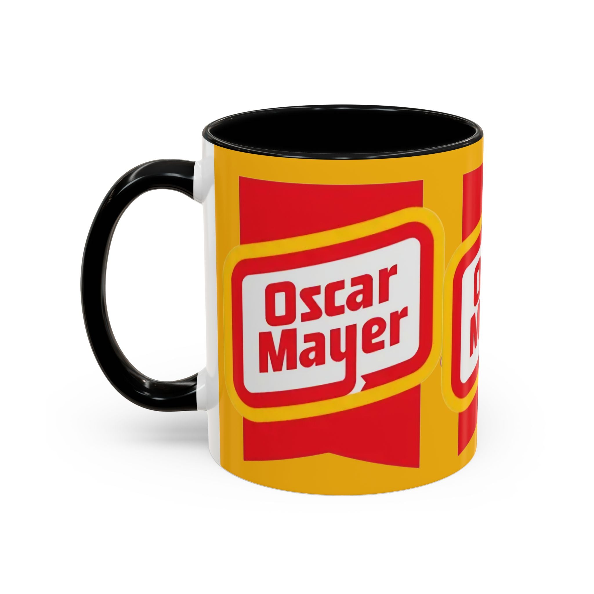 Accent Mug — Retro Oscar Mayer Logo Coffee Cup (11/15 oz) - Creations by Chris and Carlos