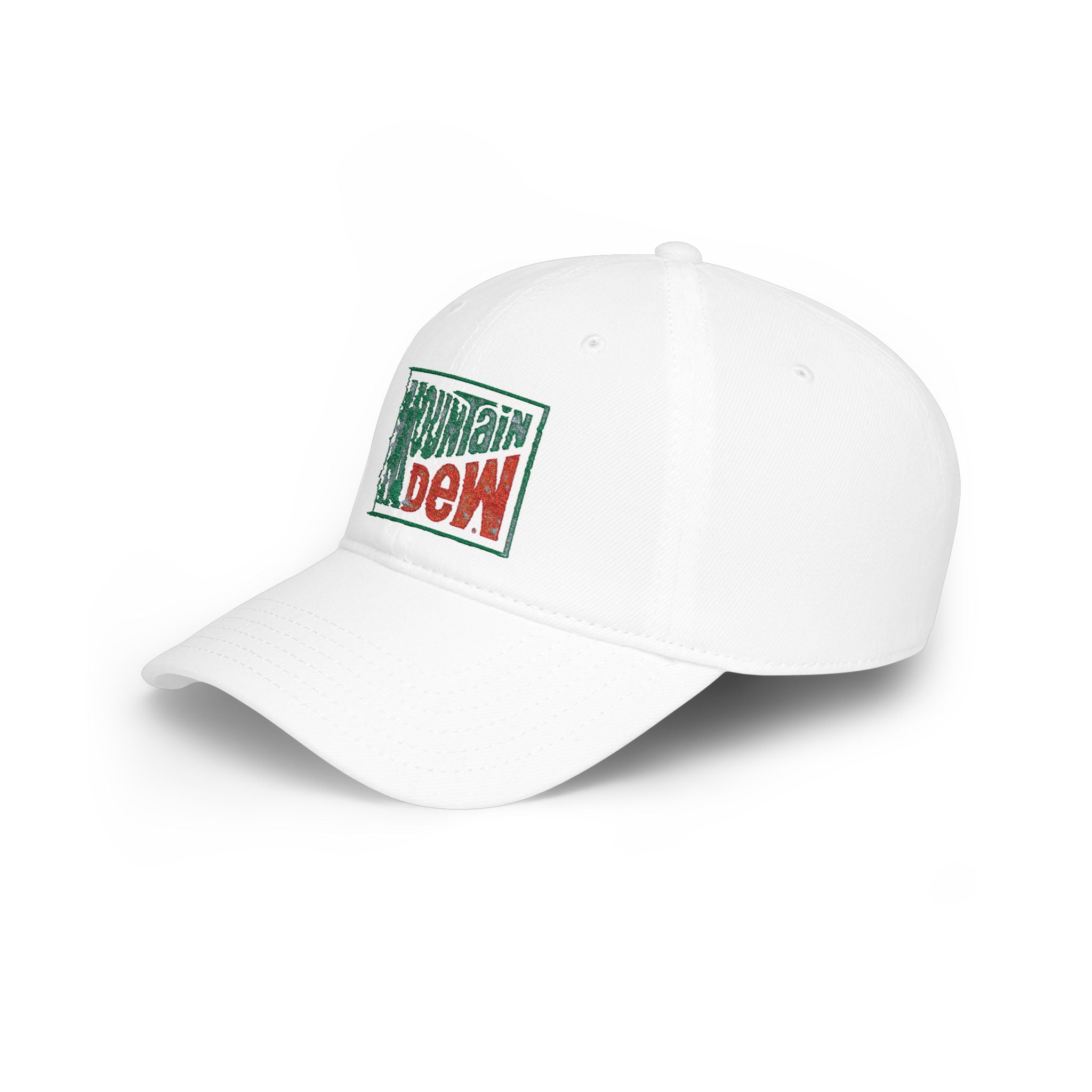 Mountain Dew Retro Logo Baseball Cap — Distressed Vintage Soda Hat - Creations by Chris and Carlos