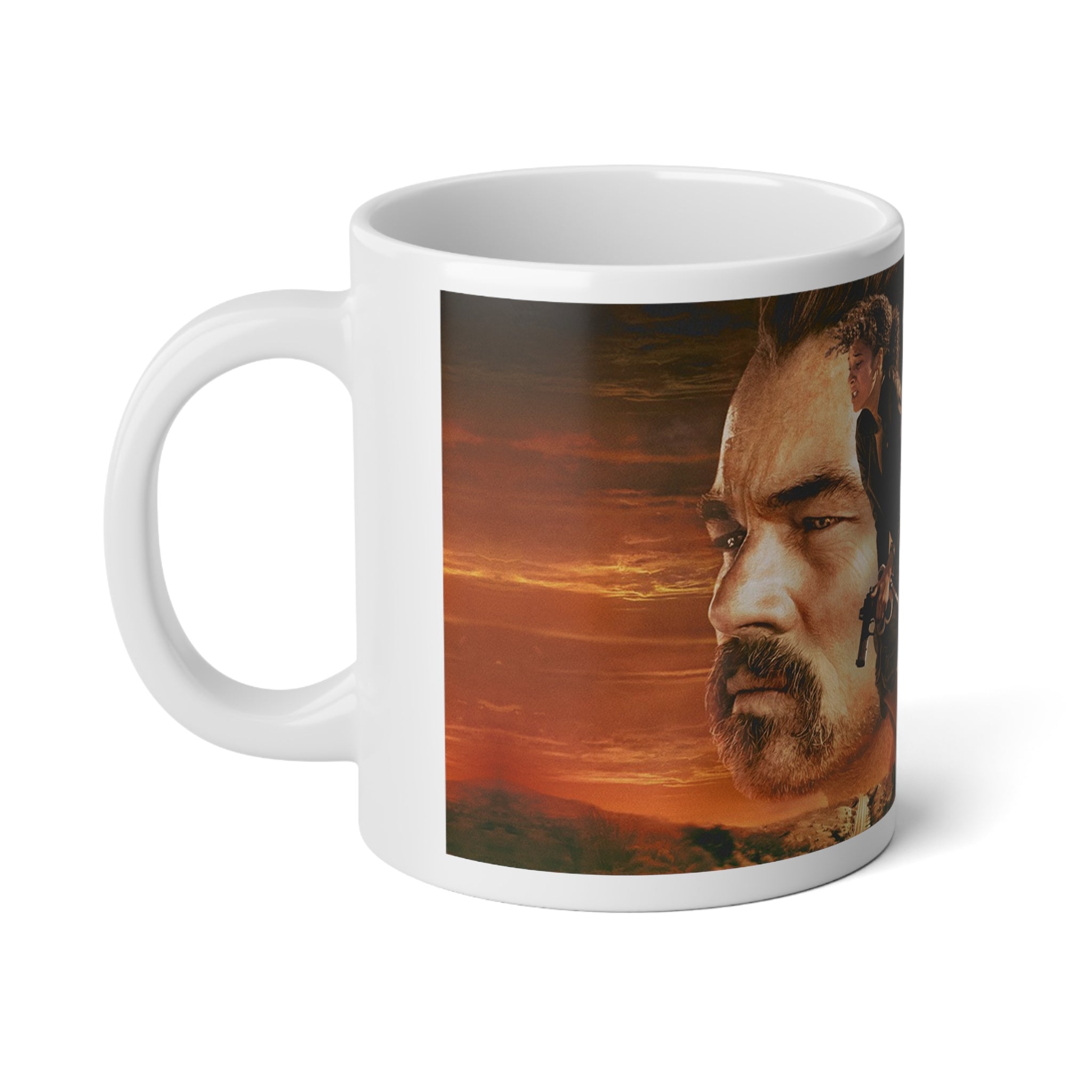 20oz Jumbo Mug — 'One Battle After Another' Movie Poster Coffee Cup - Creations by Chris and Carlos